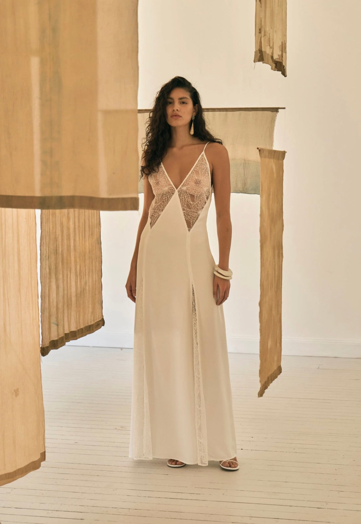 THIRD FORM Inhale Panel Slip Dressi in Opal by Sierra Deene