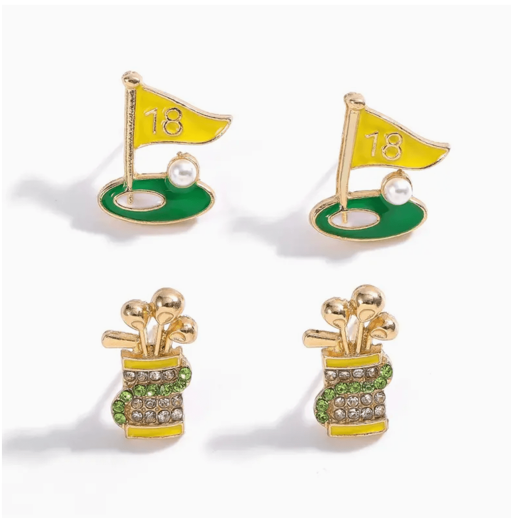 Flags and Bags Earrings by Putter Girl