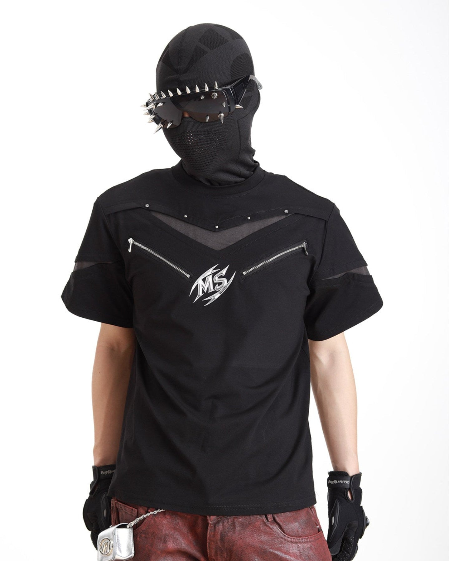 Zip Detail Deconstructed Logo Graphic Tee by OFFCULTURE