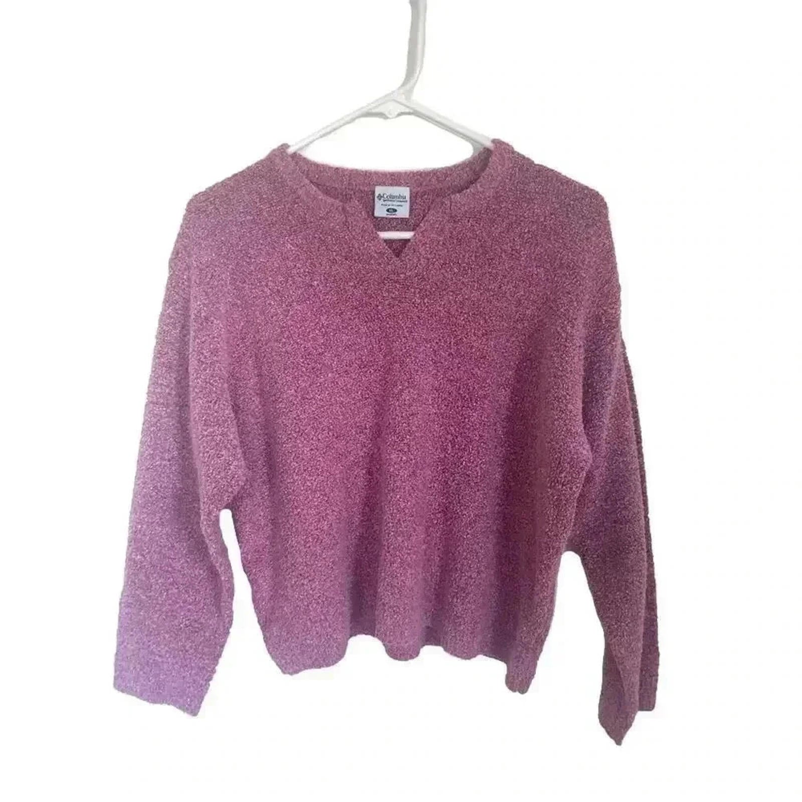 Columbia Pink Knit Sweater Women's Size XL by Hot Girl Secondhand