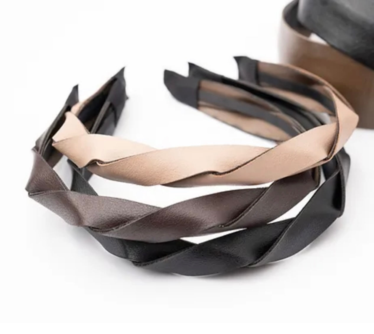 Twisted Vegan Leather Headband by Sierra Deene