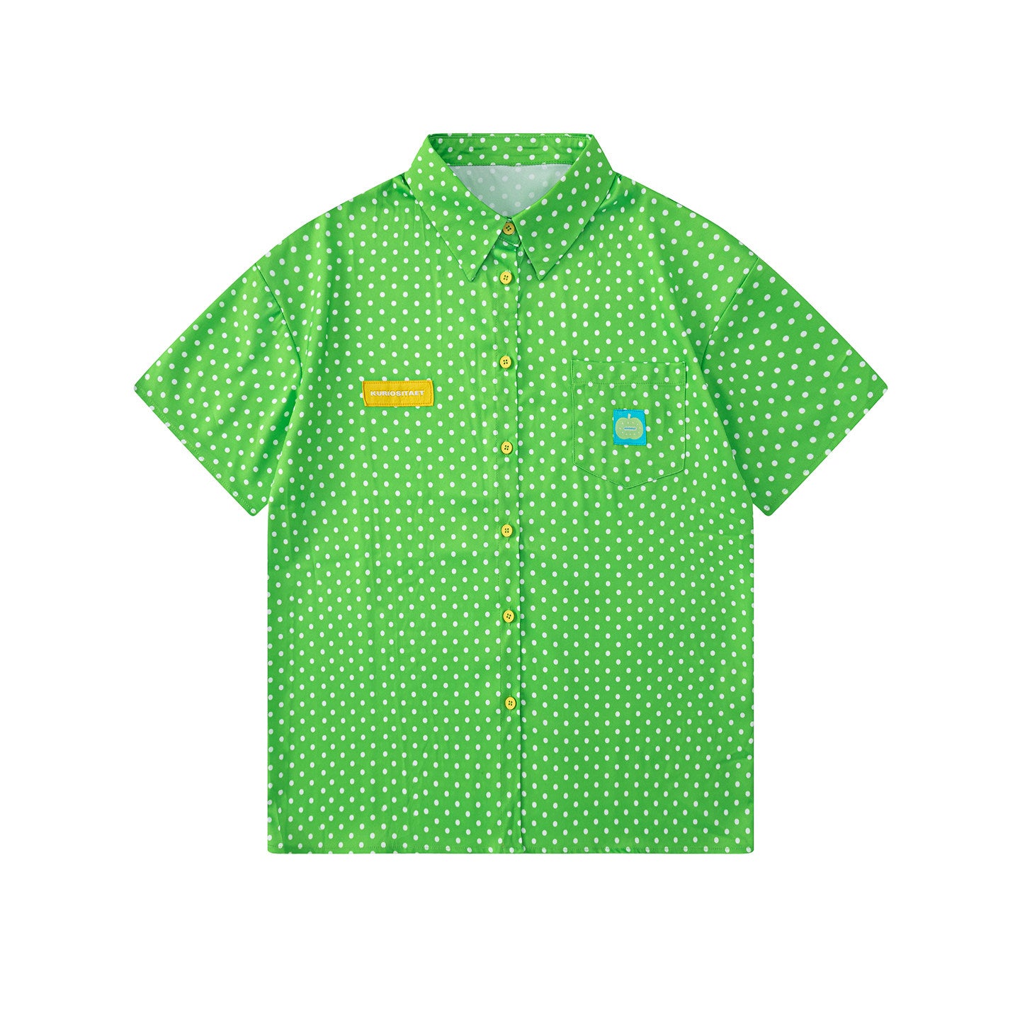 Dopamine Green Chiffon Shirt - KURIOSITAET by Land Decora