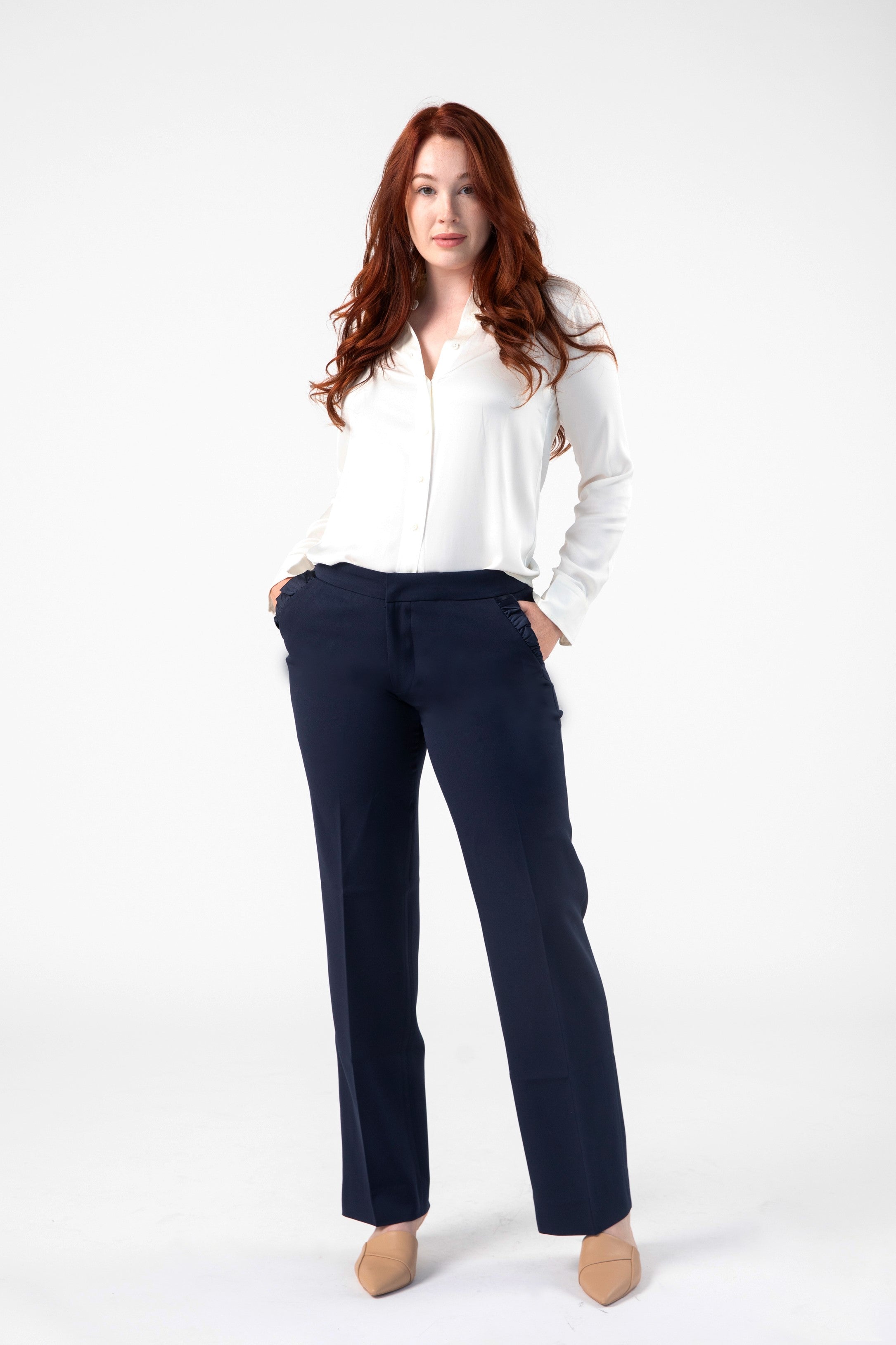 Catalyst Pocket Frill Formal Pants for Women by Point of View Label