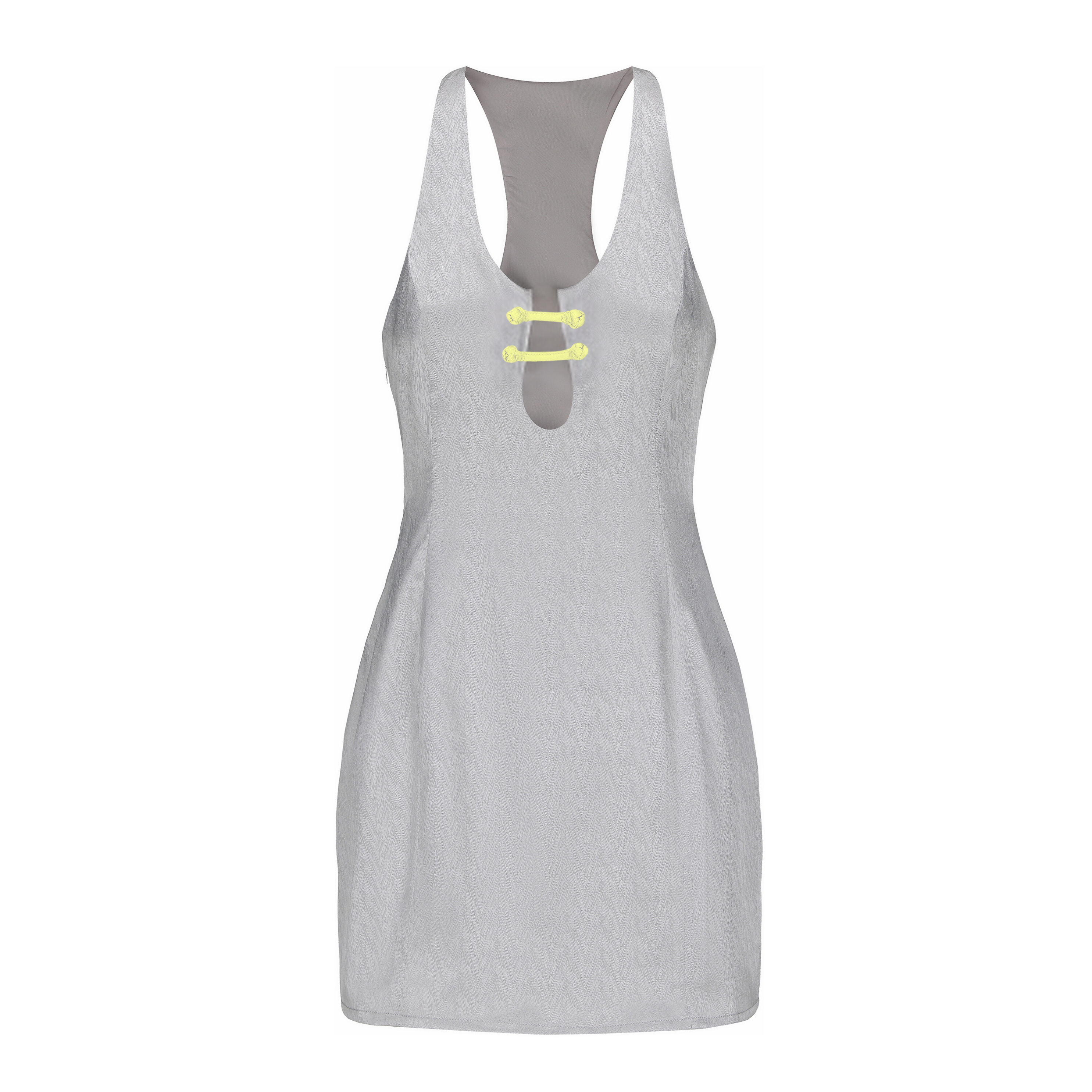 Lun Mini Dress Silver by DAWANG