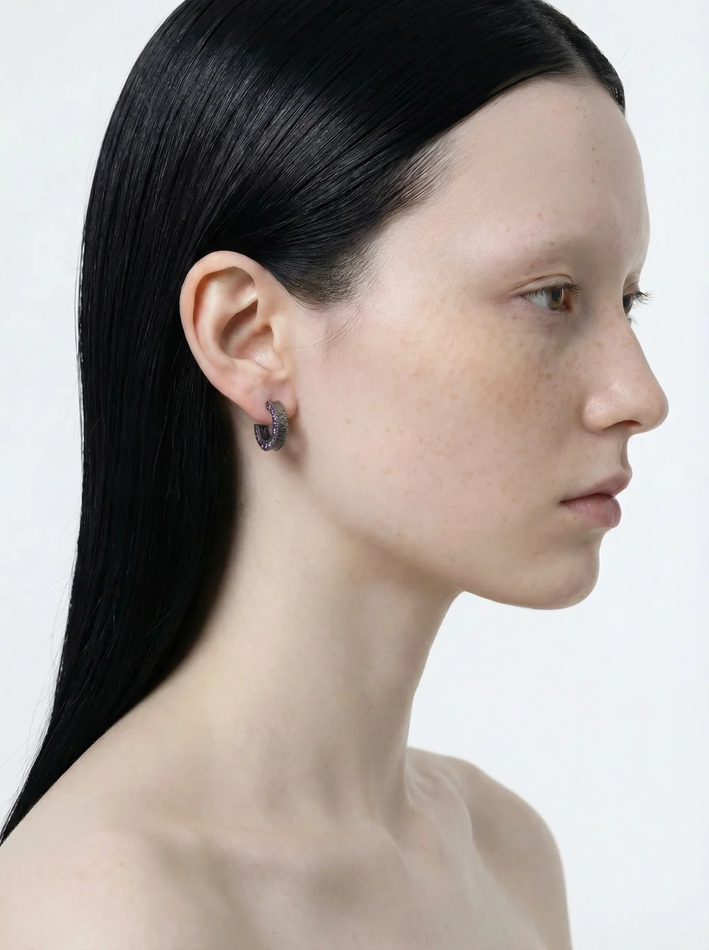 Violet Eclipse Hoop Earring by ASATO