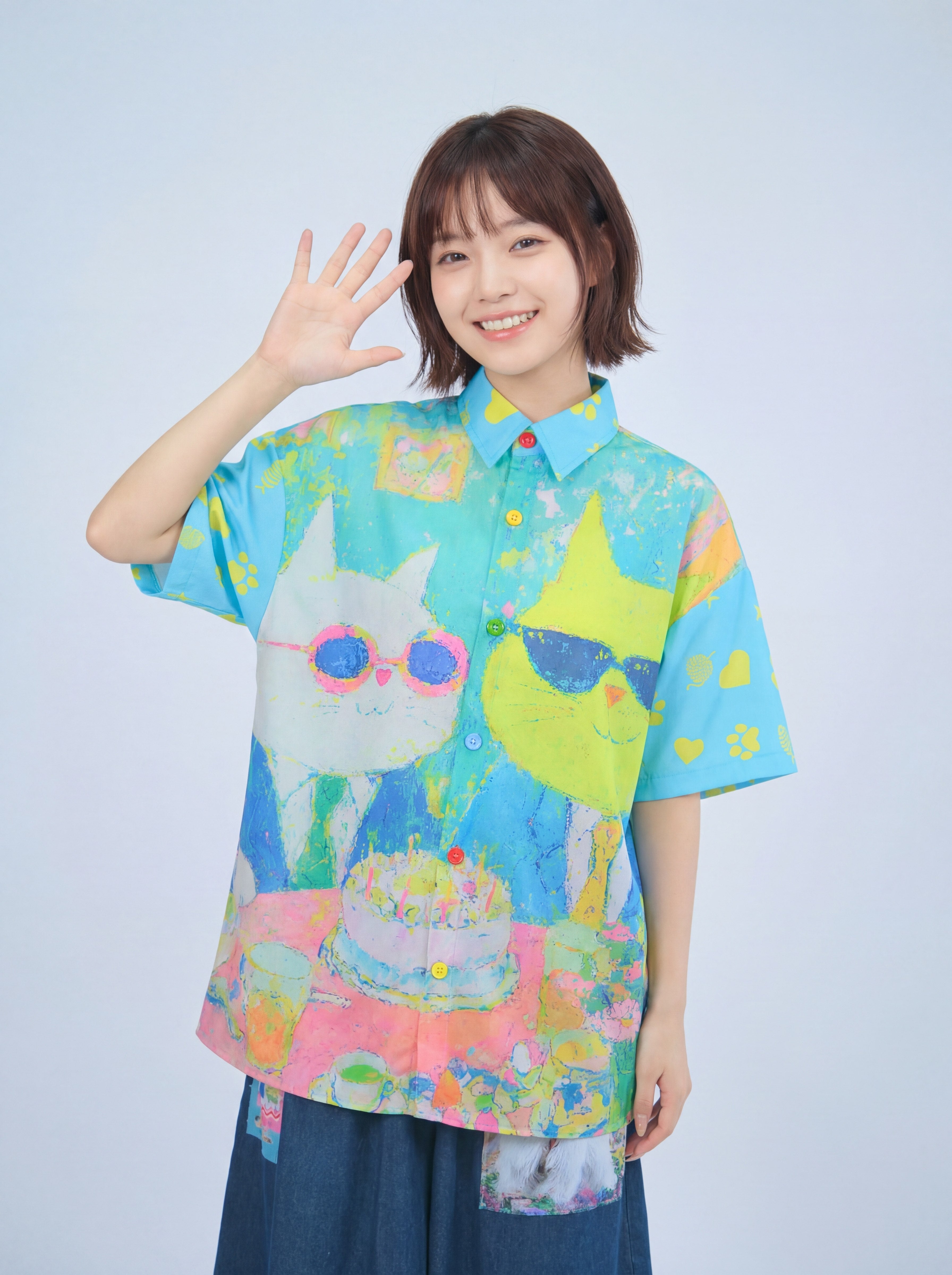 Retro Boss Cat Shirt - MeowMeow Bug by Land Decora