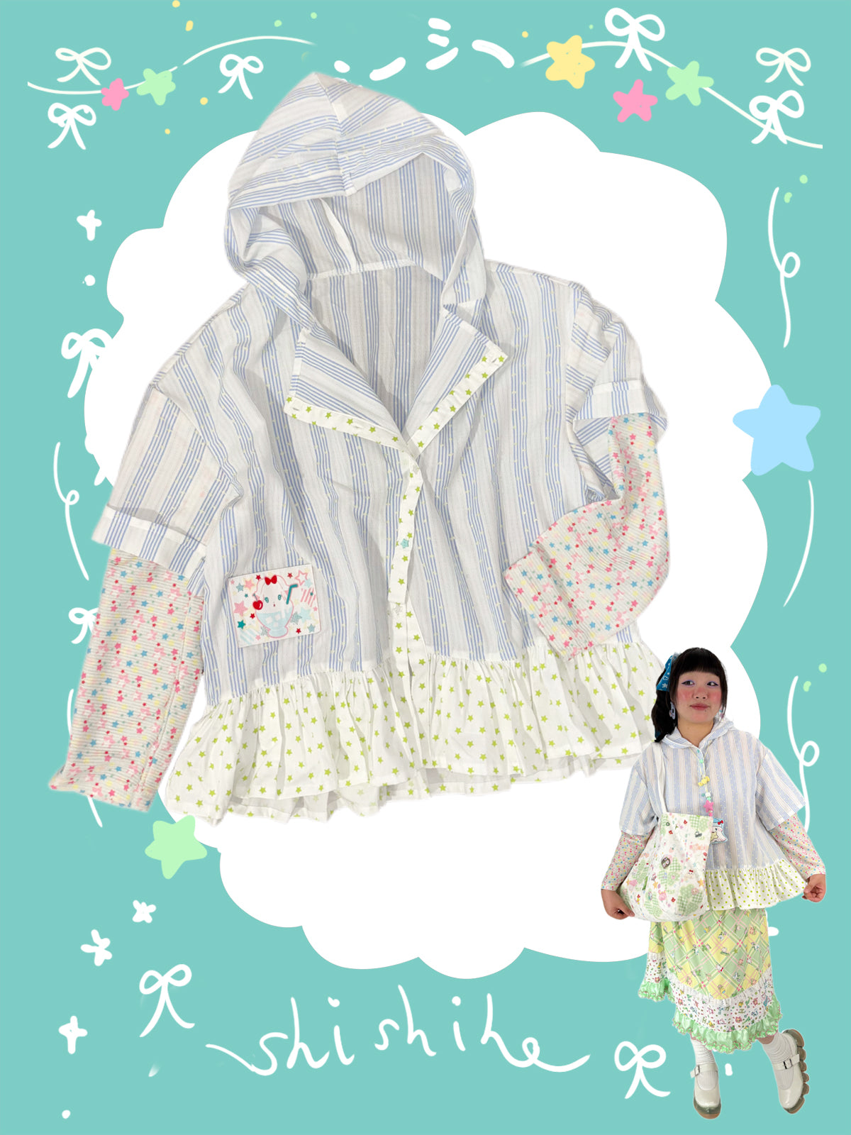 Loose Layered Look Shirt Top - Shishihshop by Land Decora