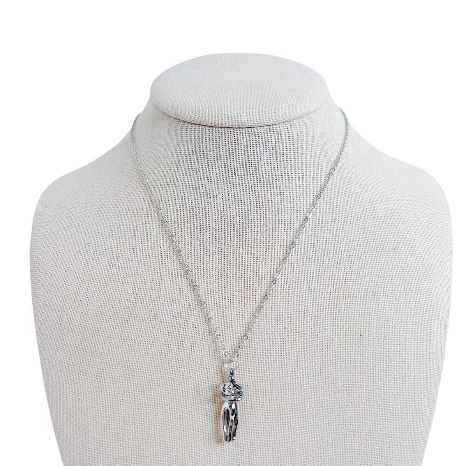 Couple Hugging Necklace Silver Romantic Gift Valentine's Day Anniversa by Hot Girl Secondhand