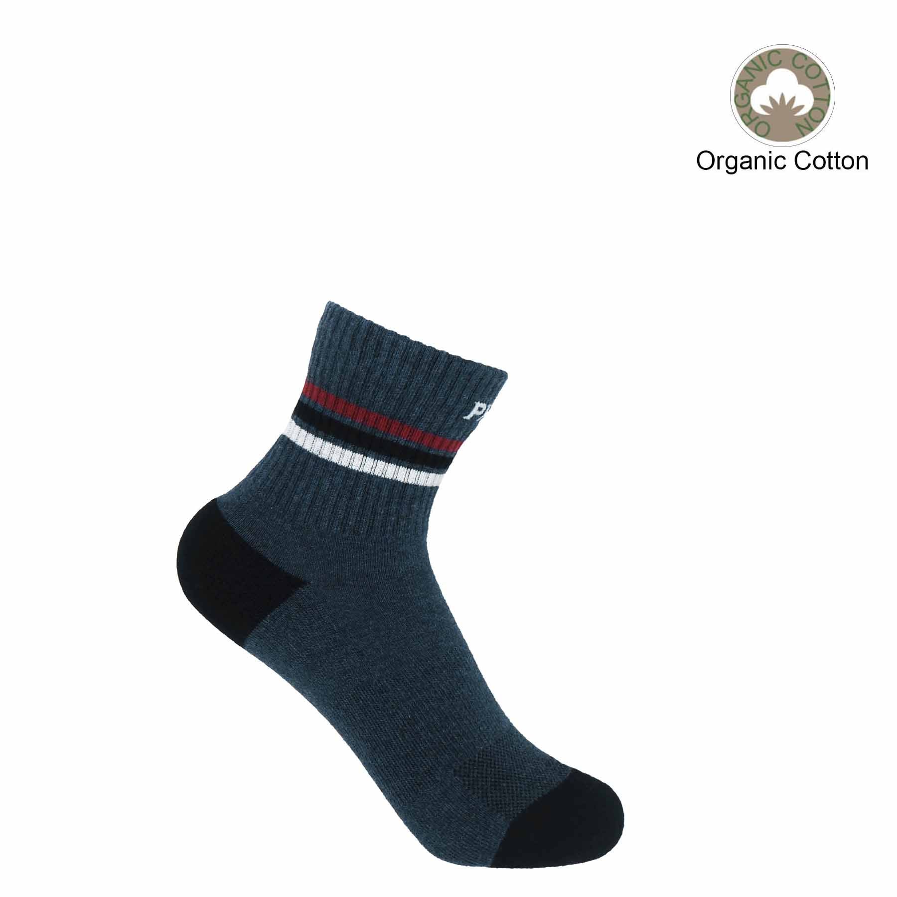 Quarter Crew Organic Women's Sport Socks - Navy by Peper Harow