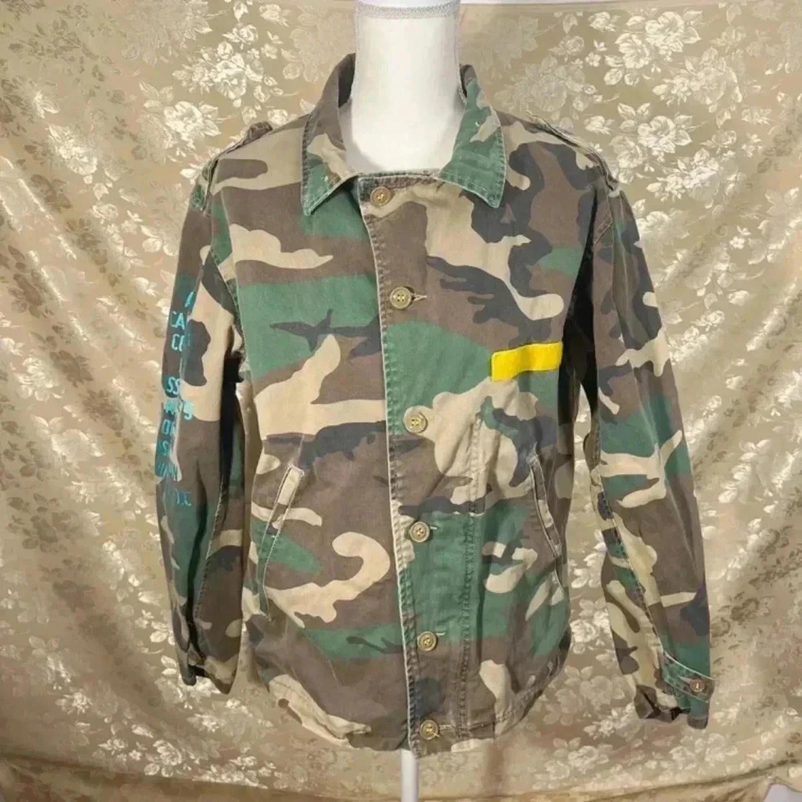Drifter Industries Camo Military Jacket Army Coat Women's Size S by Hot Girl Secondhand
