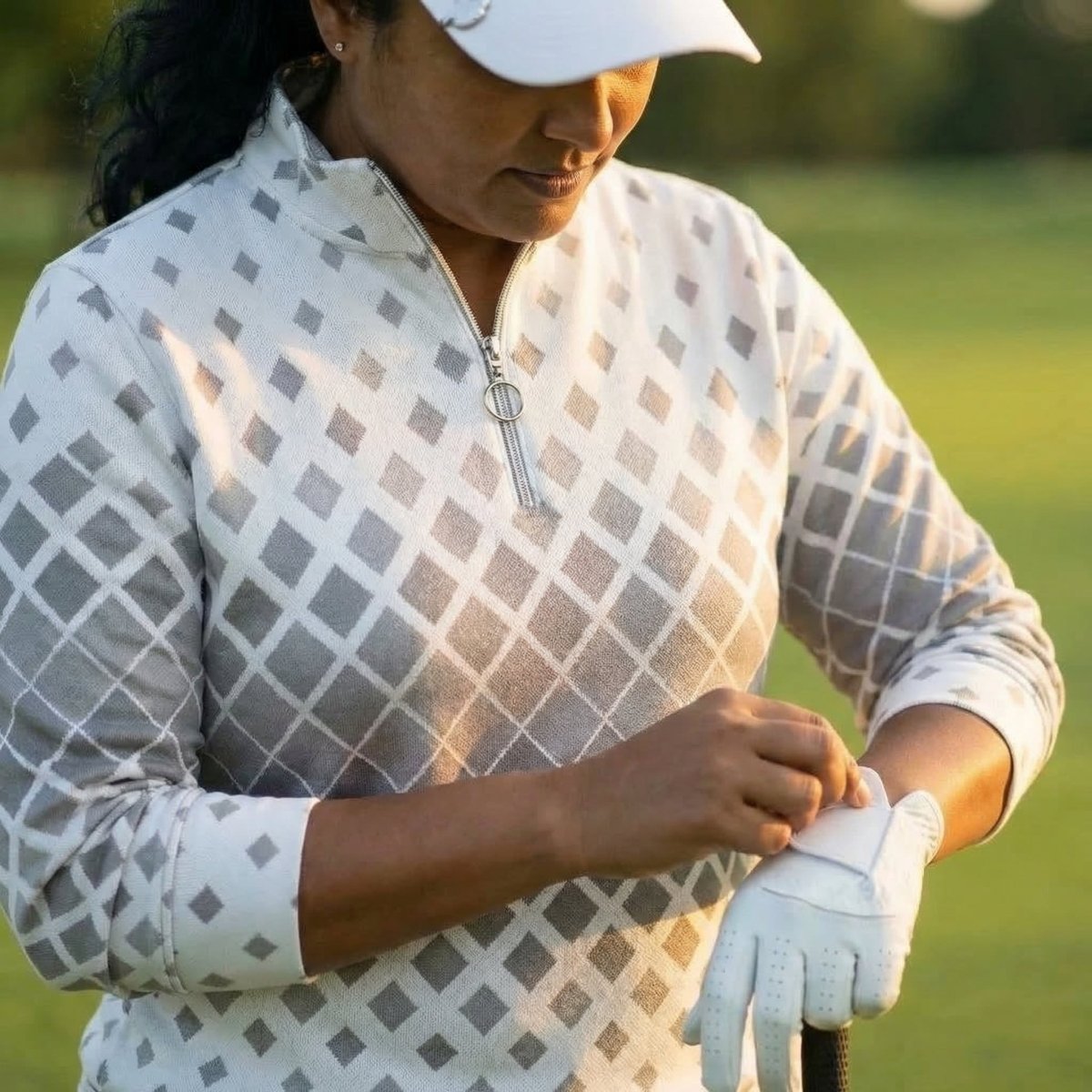 Grey Diamond Sweatshirt by Putter Girl