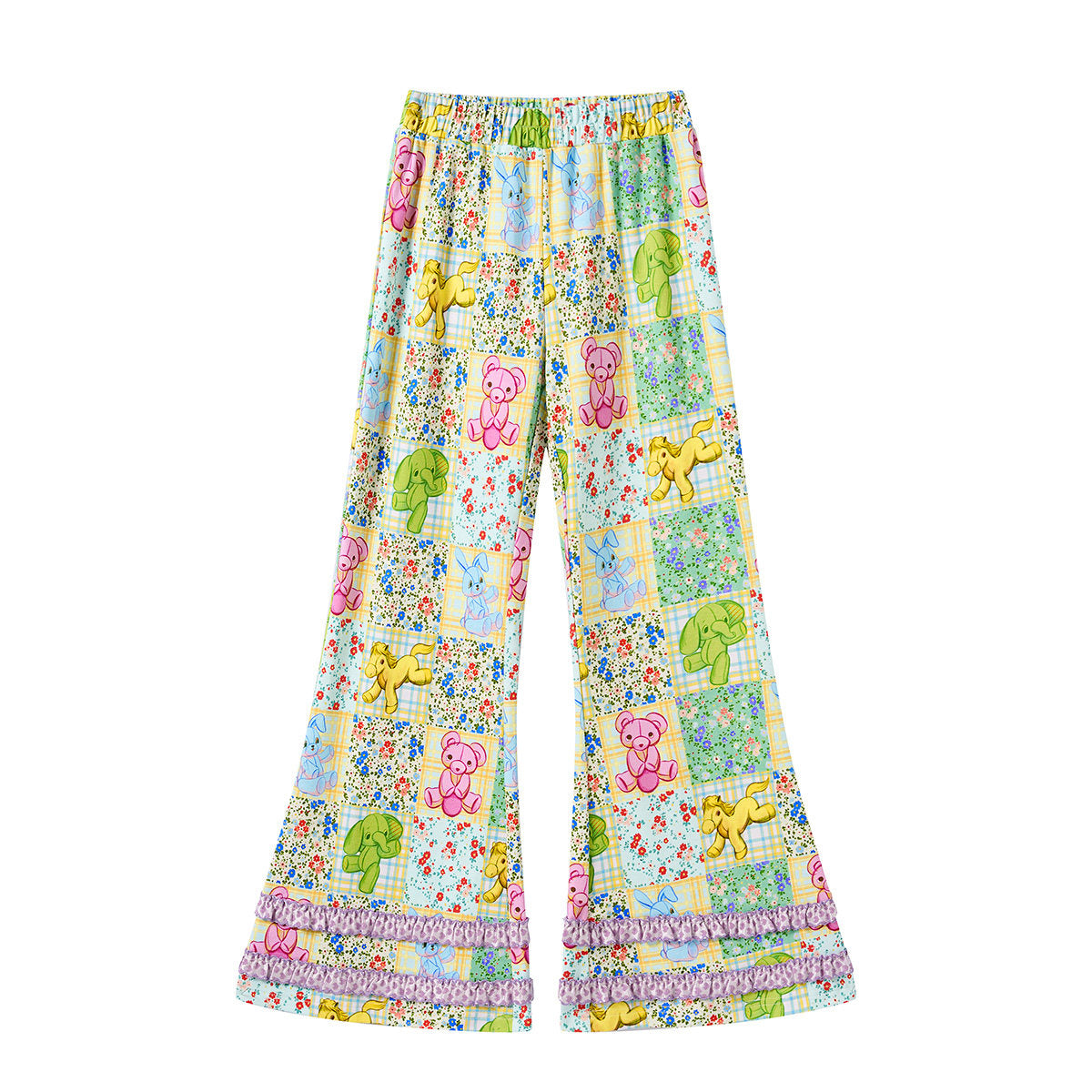Vintage Floral Flare Pants - tntntutu by Land Decora