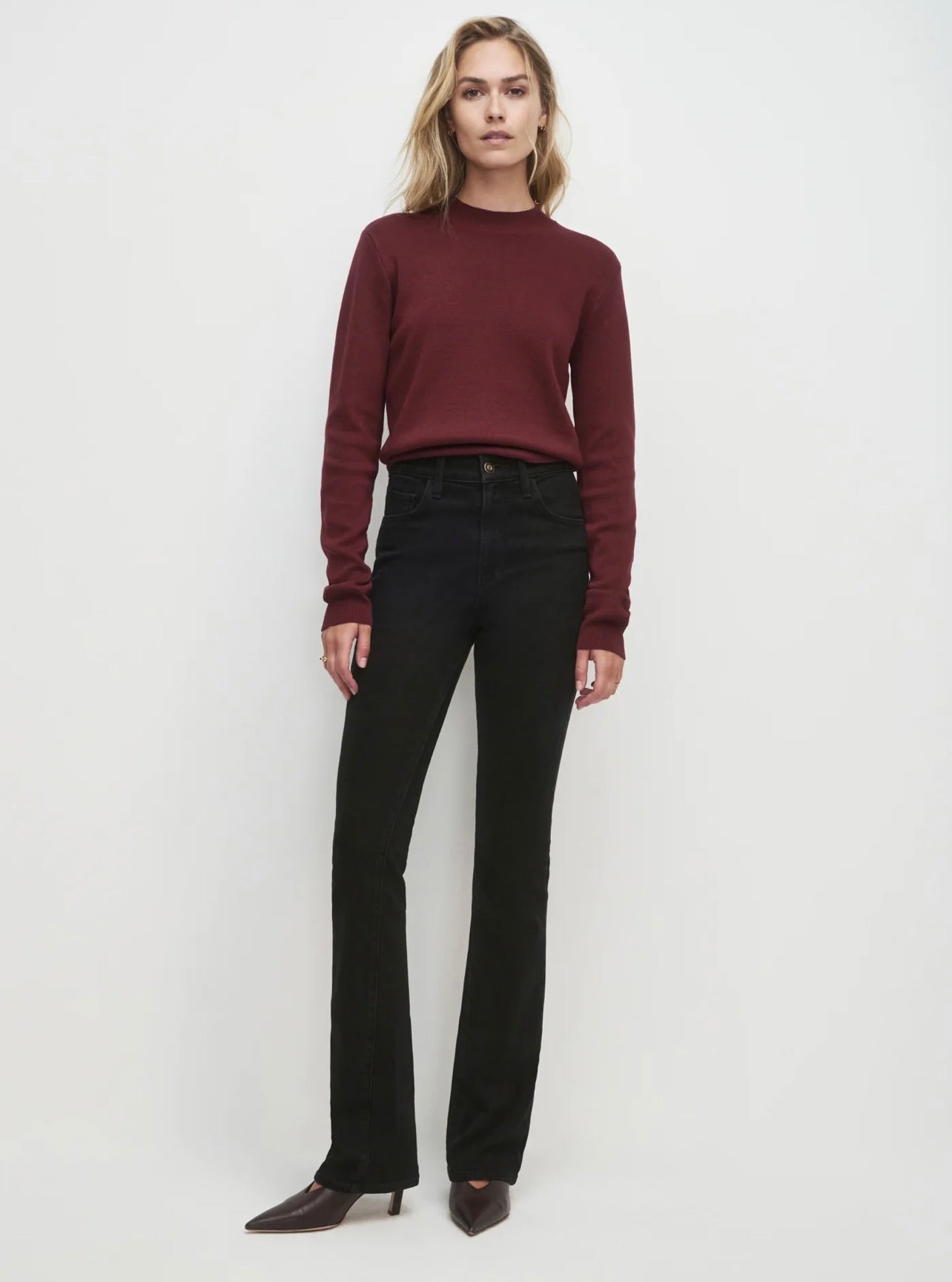 The Long Sleeve Whitney Top in Vino by Sierra Deene