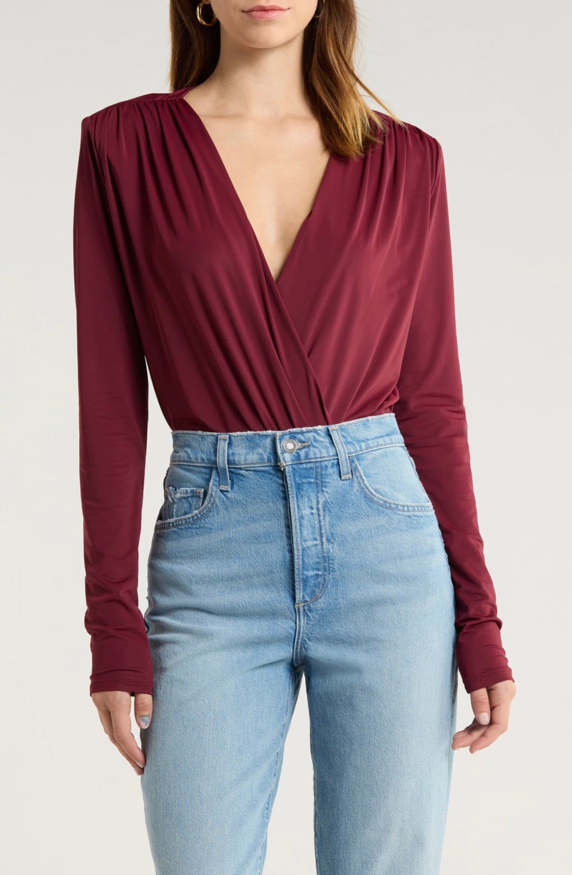 Favorite Daughter The Slinky Date Blouse in Vino by Sierra Deene