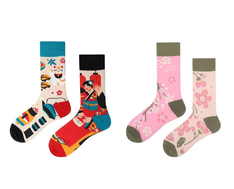 Decora Kei Mismatched Socks Japan Fuso by Land Decora
