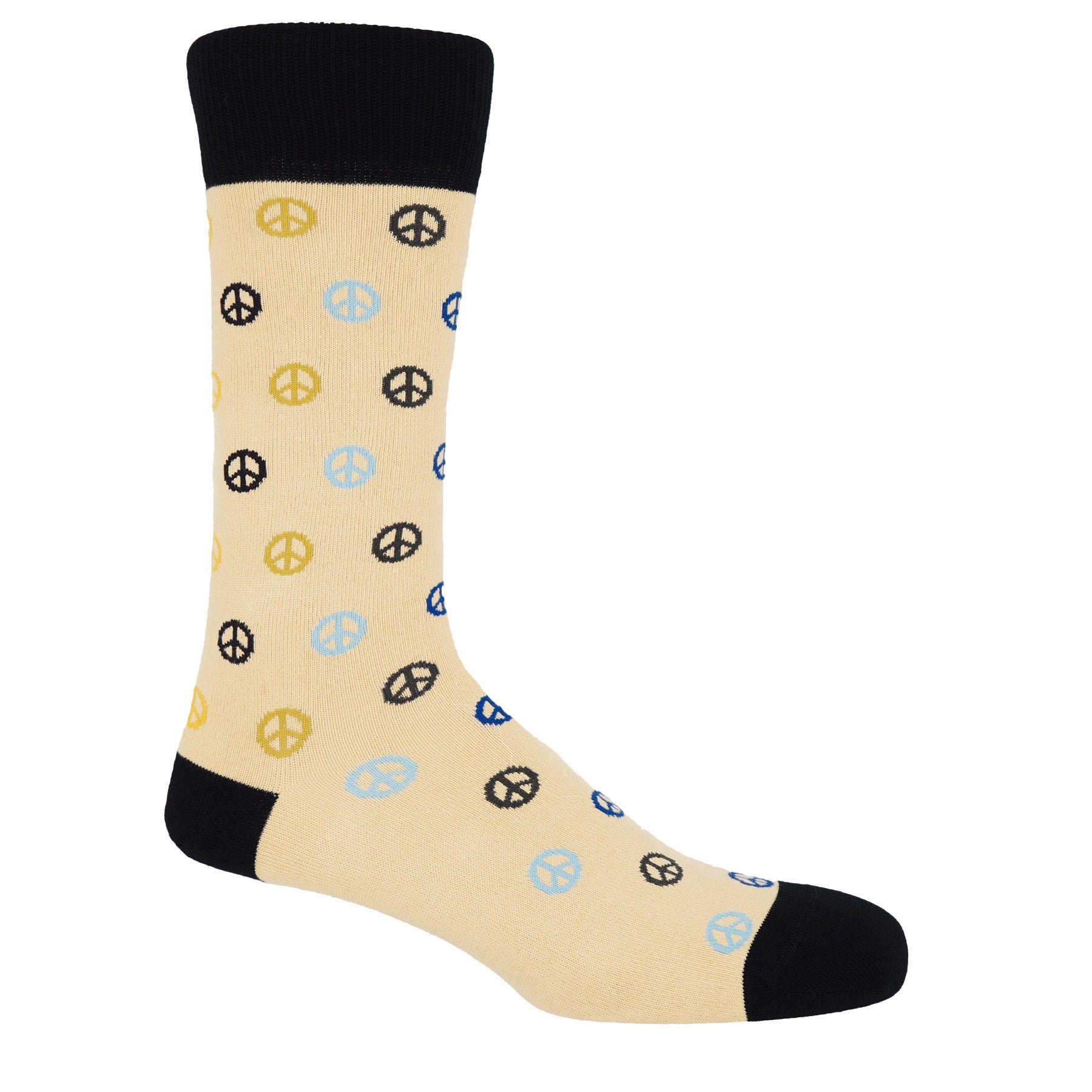 Peace Men's Socks - Beige by Peper Harow