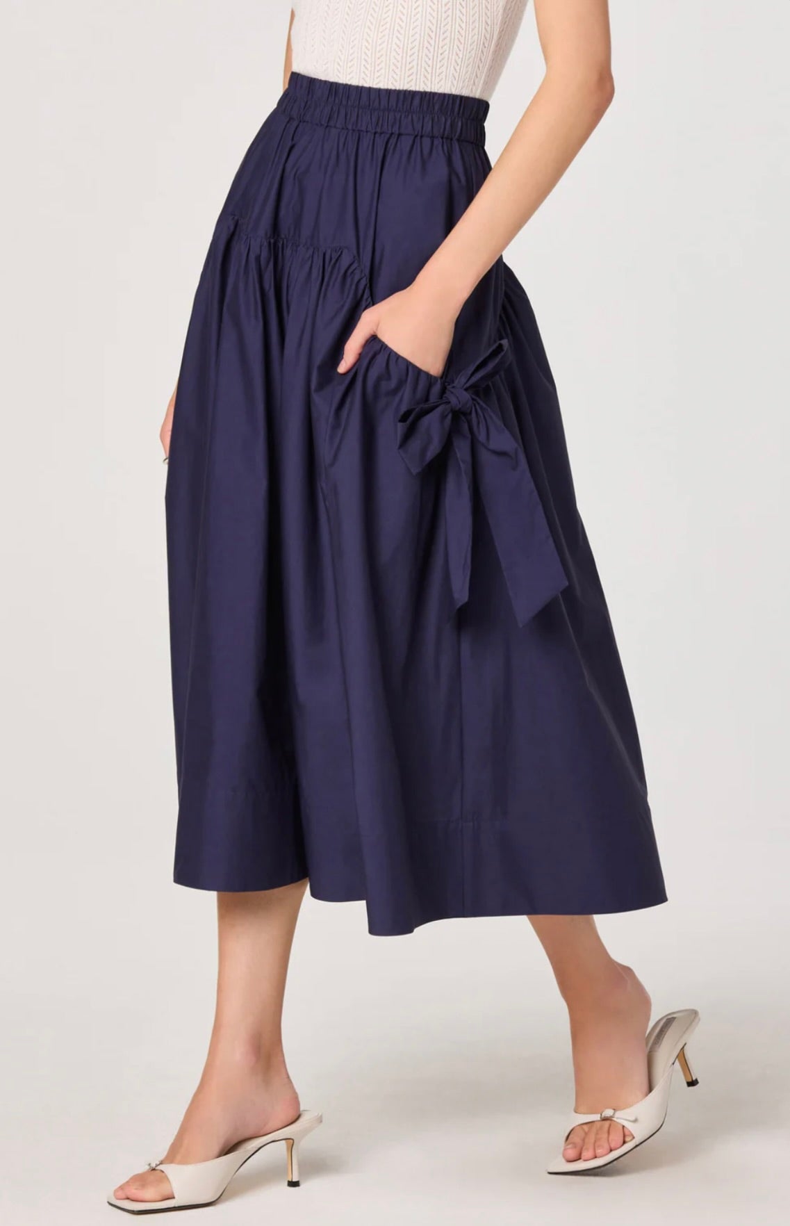 ASTR the Label Lylah Bow Midi Skirt by Sierra Deene