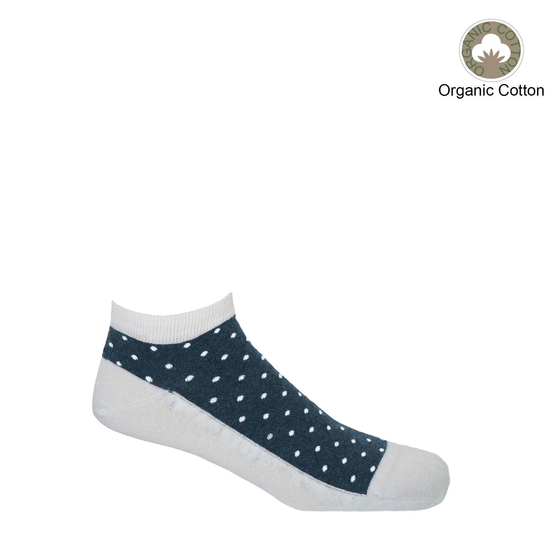 Polka Men's Organic Trainer Socks - White by Peper Harow