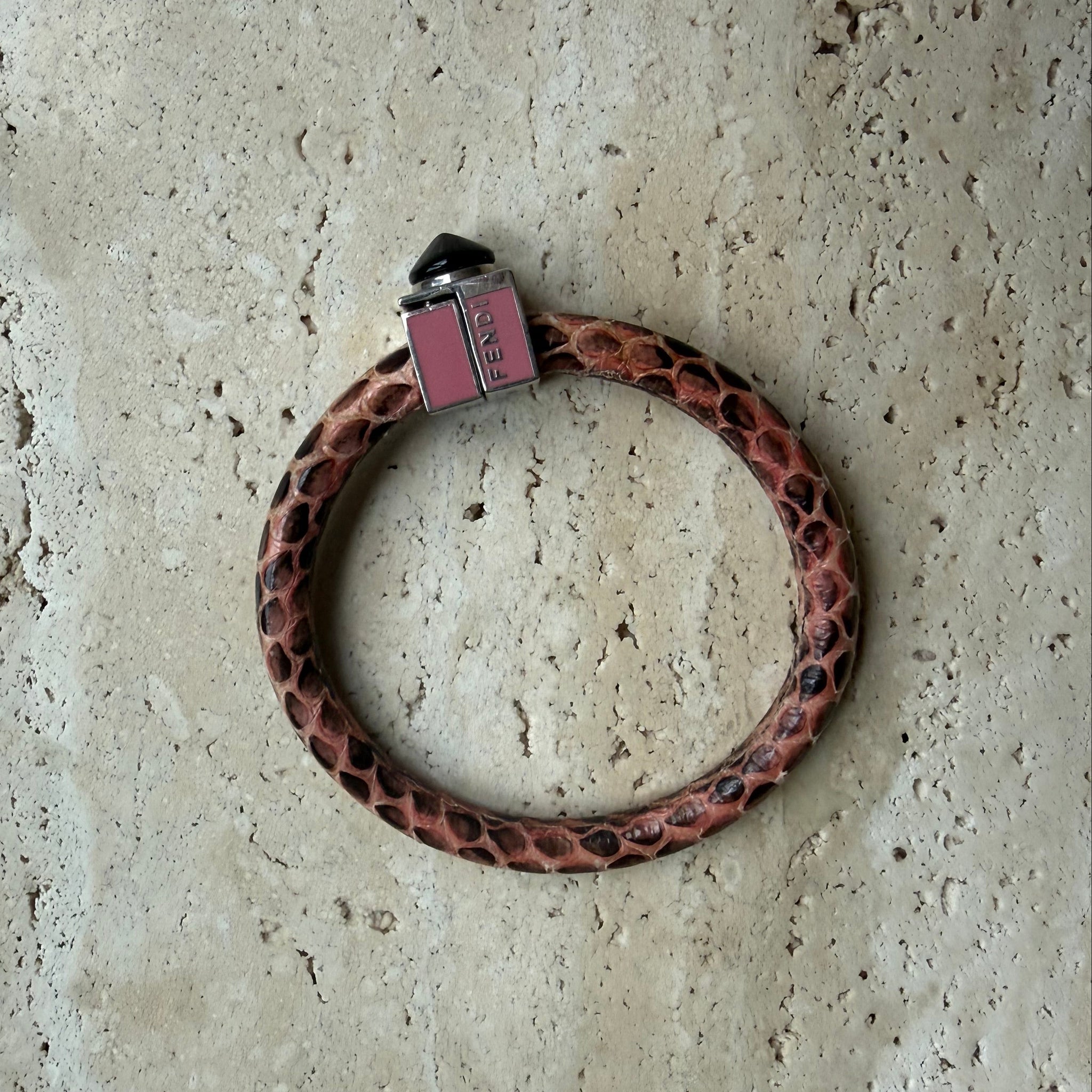 Fendi Resin Stingray Leather Bangle by The Vintage New Yorker