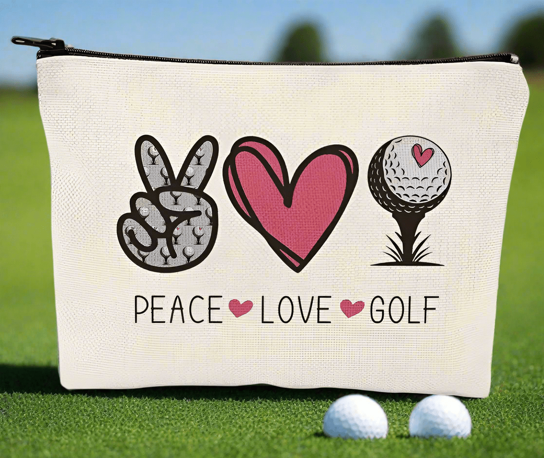 Peace, Love, Golf Pouch by Putter Girl