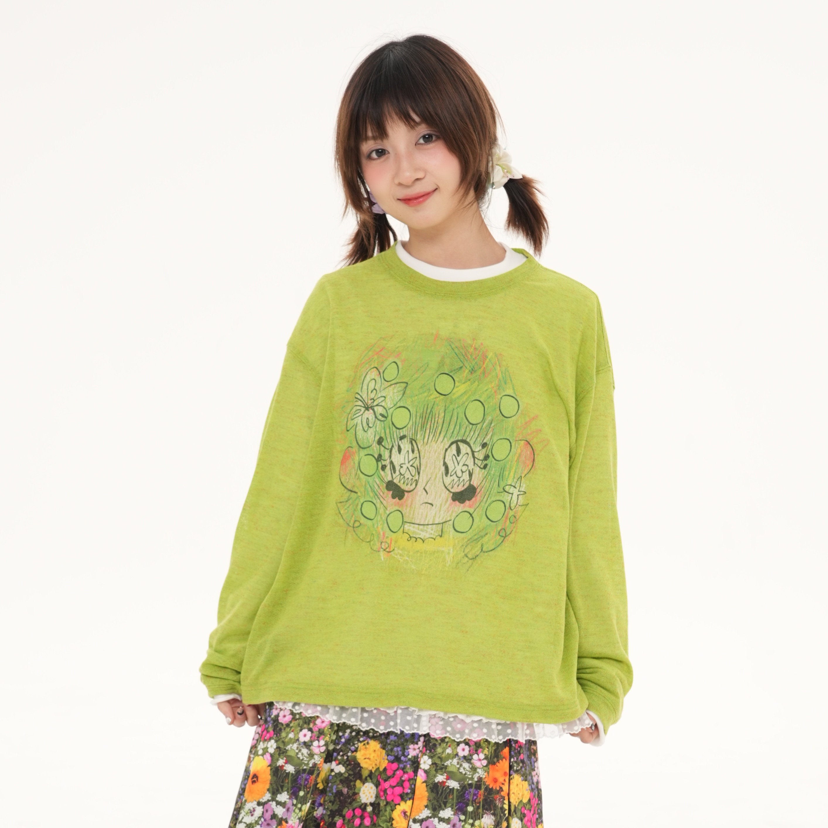 Kawaii Polka Dot Sweatshirt - I'm Not a Jerk by Land Decora