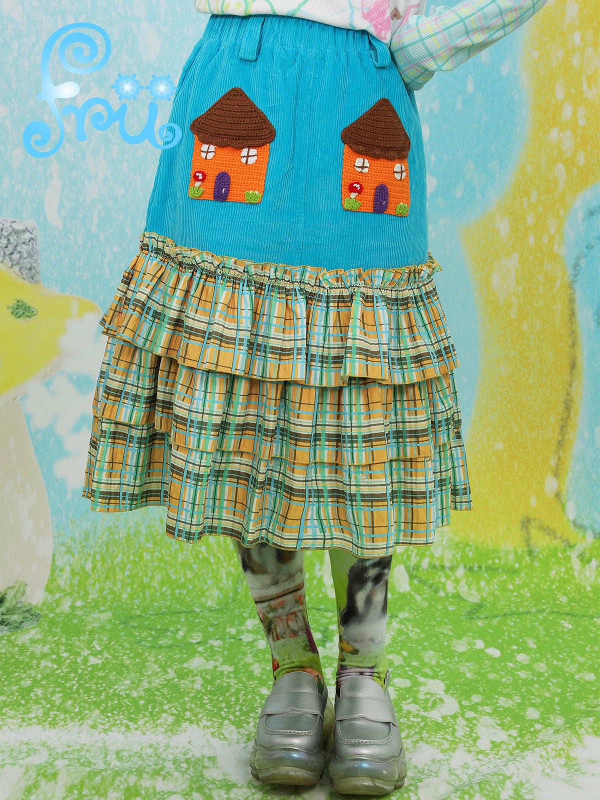 Decora Kei House Plaid Skirt | Frufru Colorful Harajuku Style by Land Decora