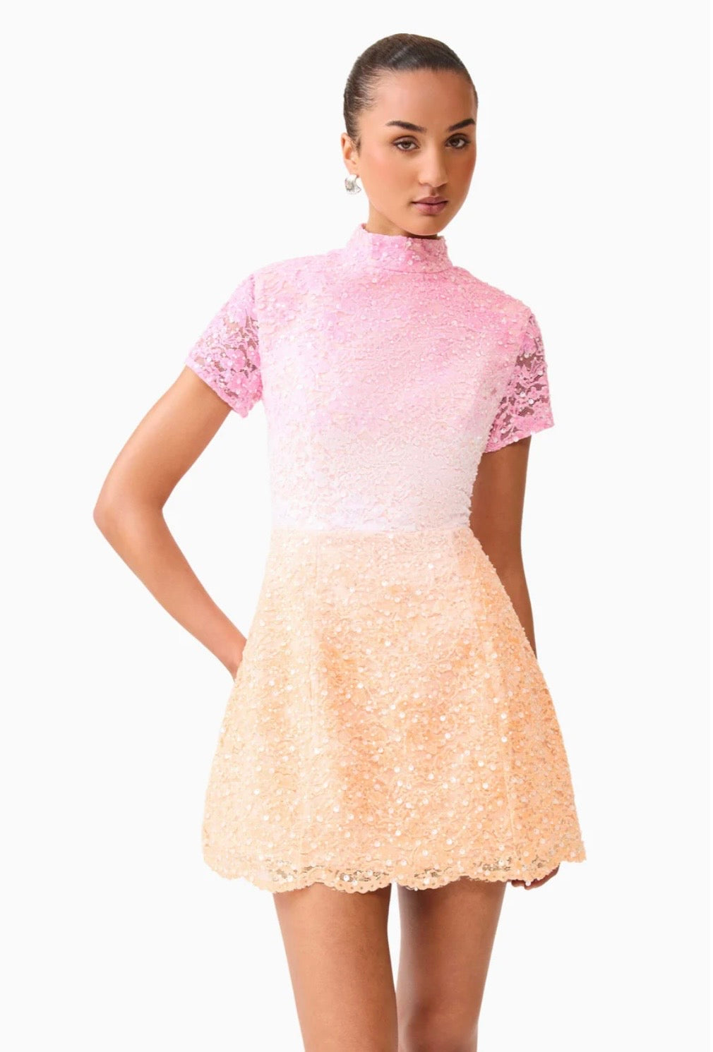 Elliatt Lumira Sequin Lace Mini Dress by Sierra Deene
