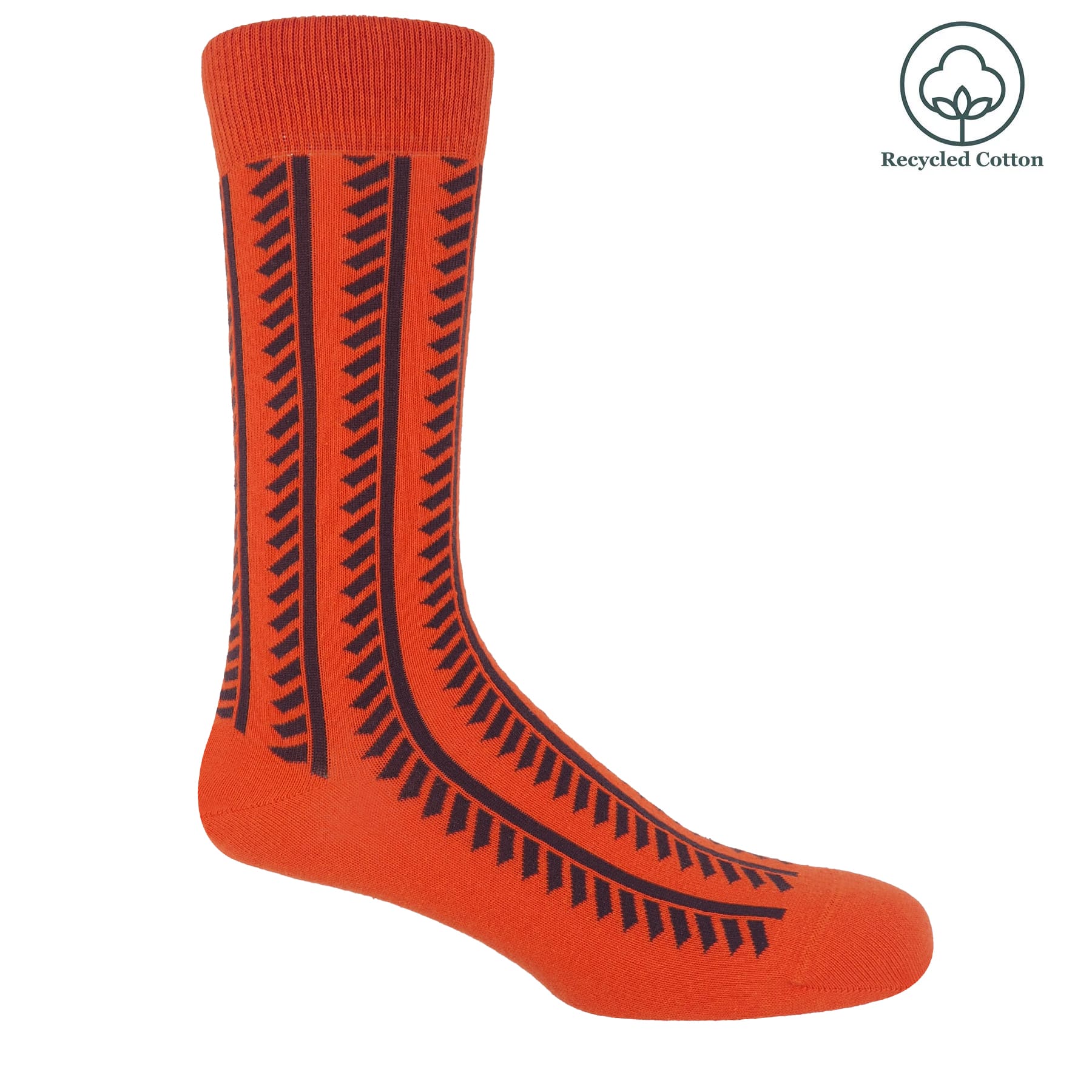 Vector Stripe Men's Socks - Orange by Peper Harow