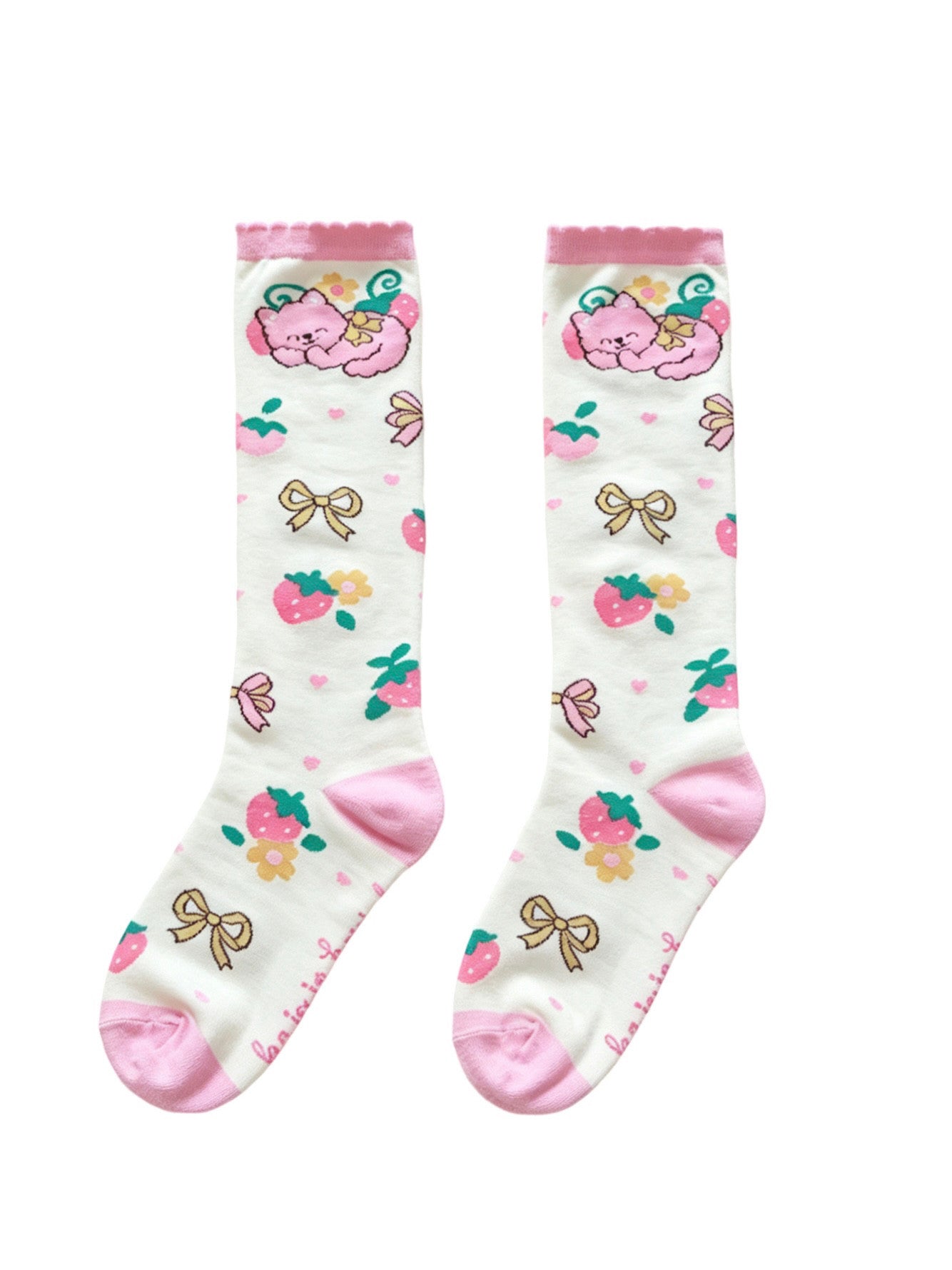 Kawaii Strawberry Socks - KaiXin Hostel by Land Decora