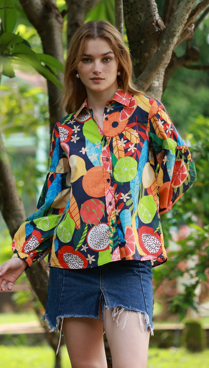 FRUIT FOREST ABBY SHIRT by Maude Vivante