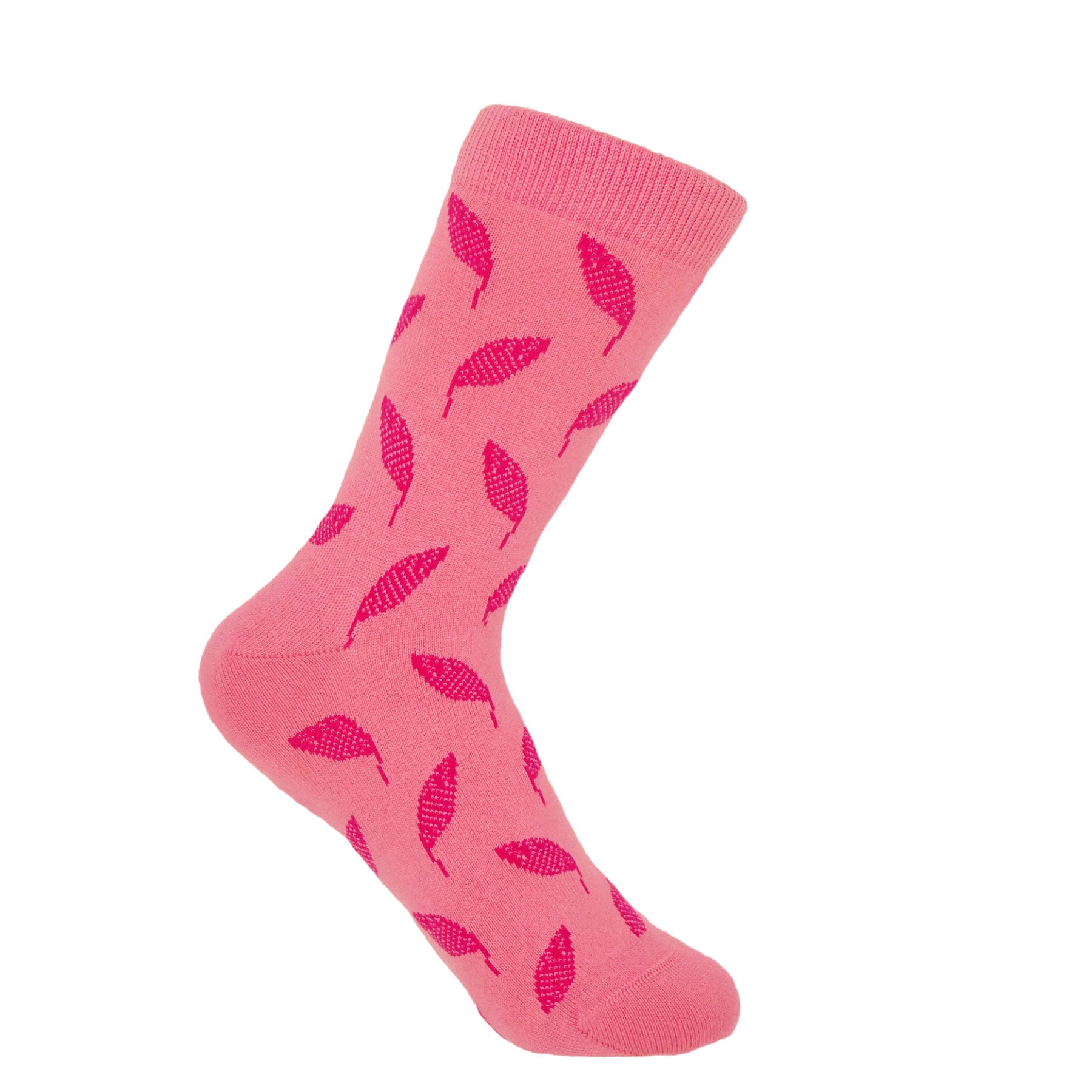 Leaf Women's Socks - Pink by Peper Harow