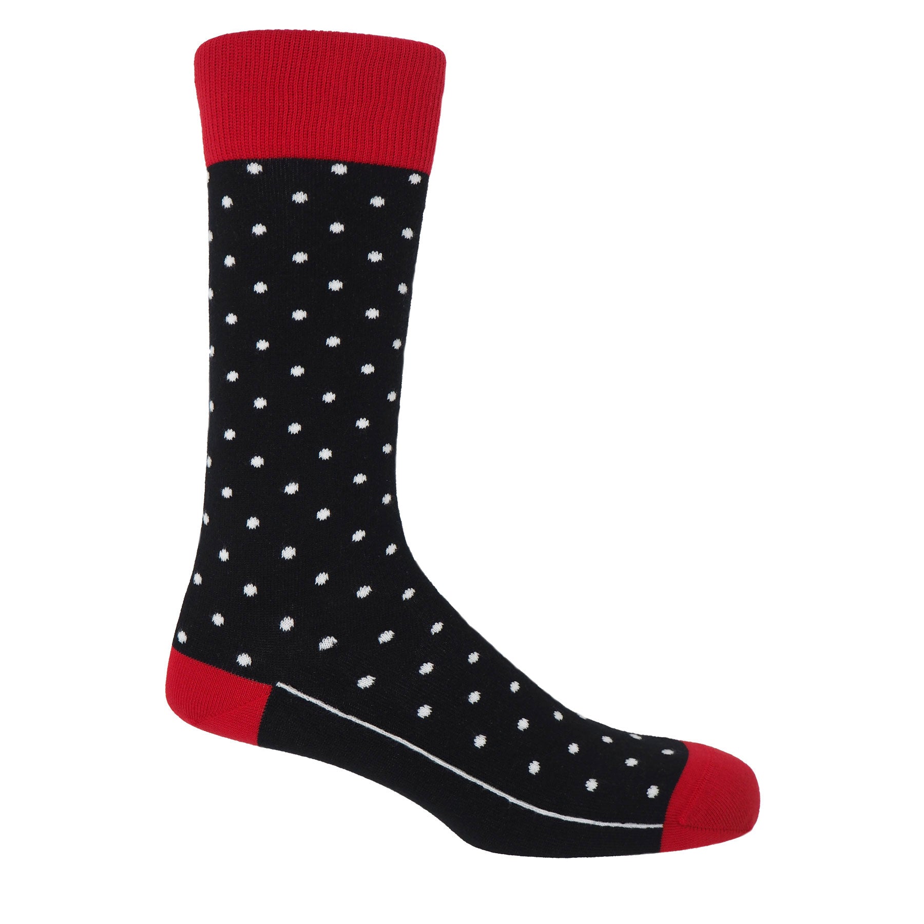 Pin Polka Men's Socks - Black by Peper Harow
