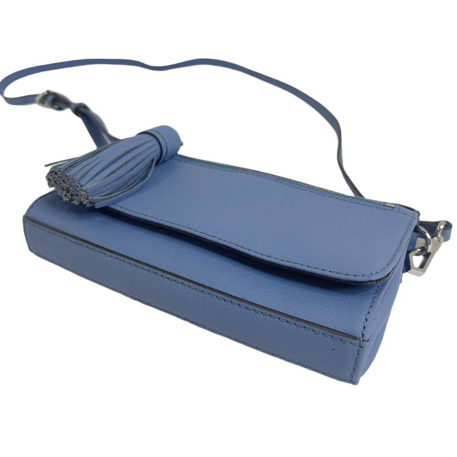 Rebecca Minkoff Jill Saffiano Crossbody Bag With Tassel Leather Blue P by Hot Girl Secondhand