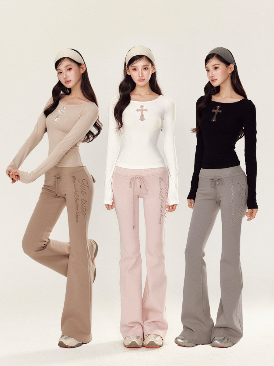 Y2K White Cross Cutout Top - YZZI HE by Land Decora