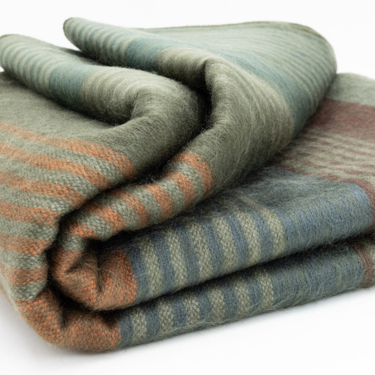 Molleturo Alpaca Wool Throw – Earth Stripe Design by ECUALAMA