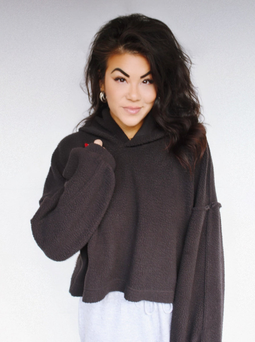 JAMIE FLUFFY DROP SHOULDER HOODIE - FINAL SALE by RAËLIV