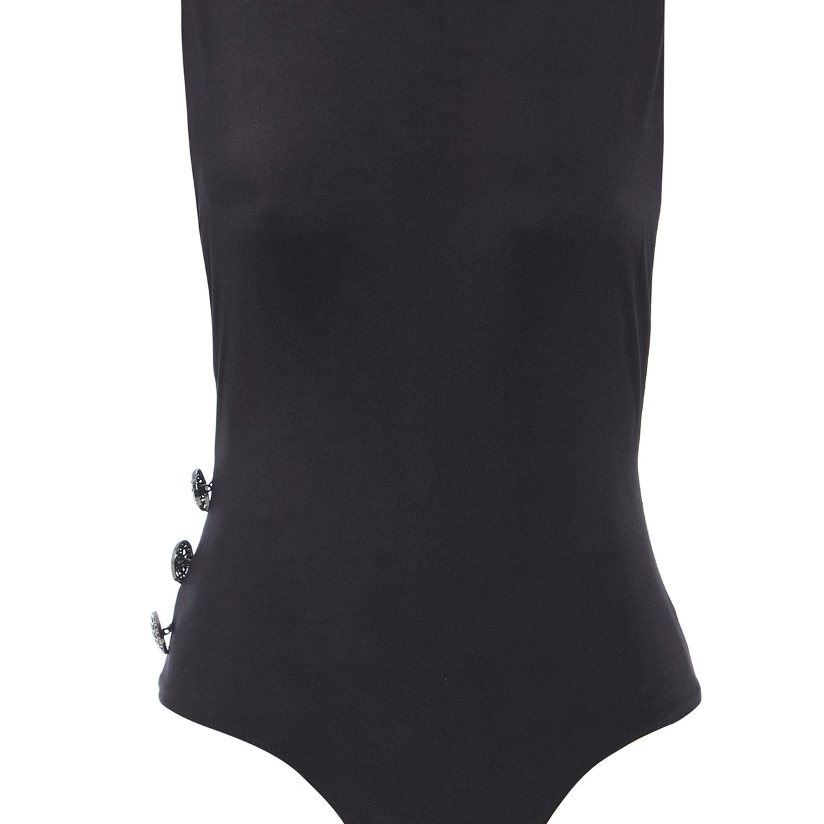 Chloe Dropped Armhole Bodysuit – Black Silk Touch Jersey By Sarvin by Sarvin