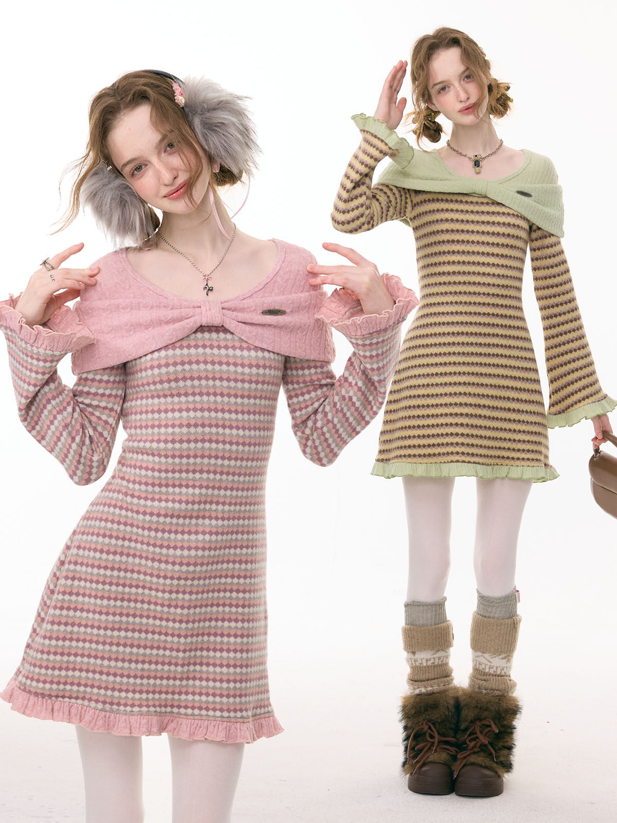 Girly Kei Knit Dress - ziziFei by Land Decora