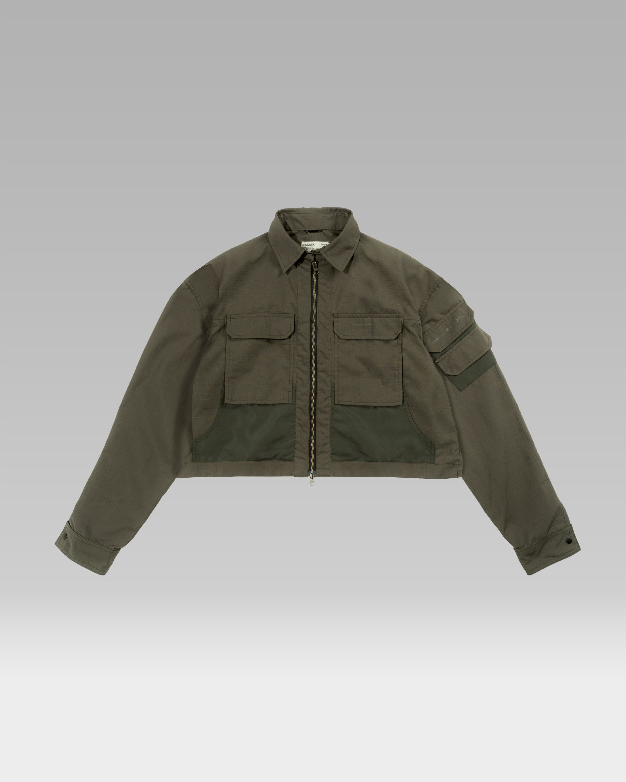 CORE Cropped Overshirt - Olive - SNK ATK® Design Lab by SNK ATK Design Lab