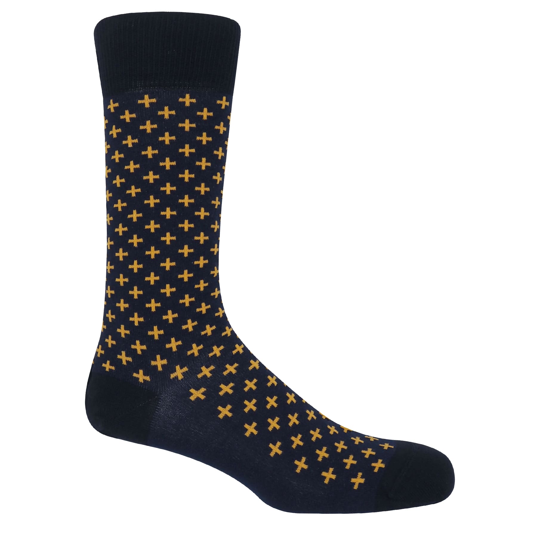 Crosslet Men's Socks - Navy by Peper Harow