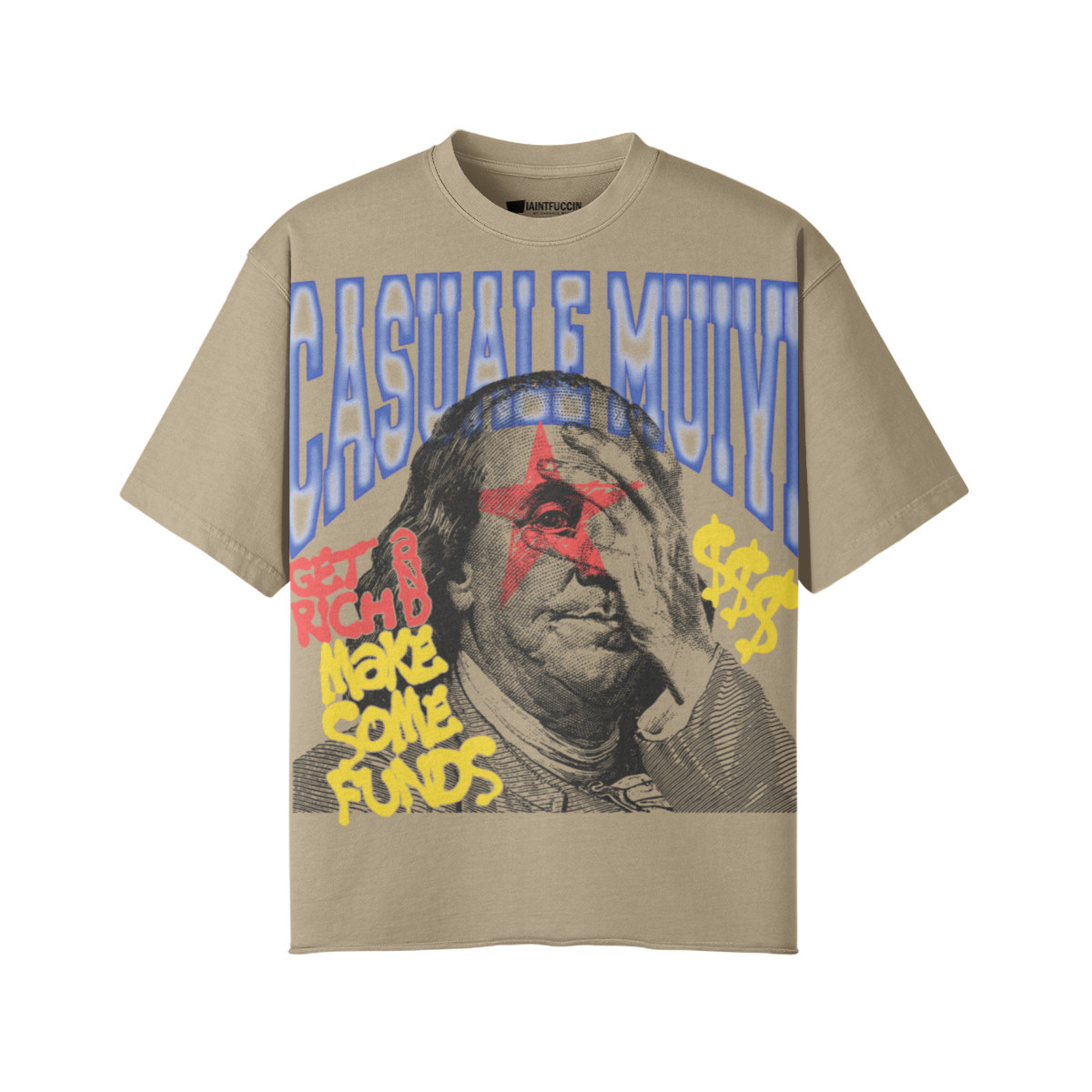 Get Rich Save Funds T-Shirt by Casuale Muivi