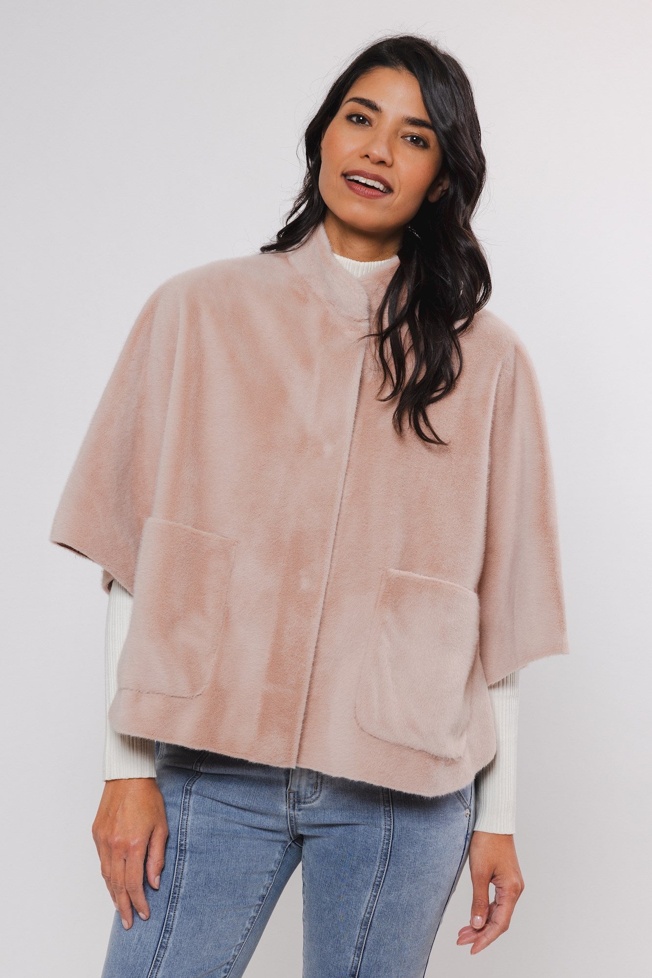 Dewi Cape in Powder Pink by Sierra Deene