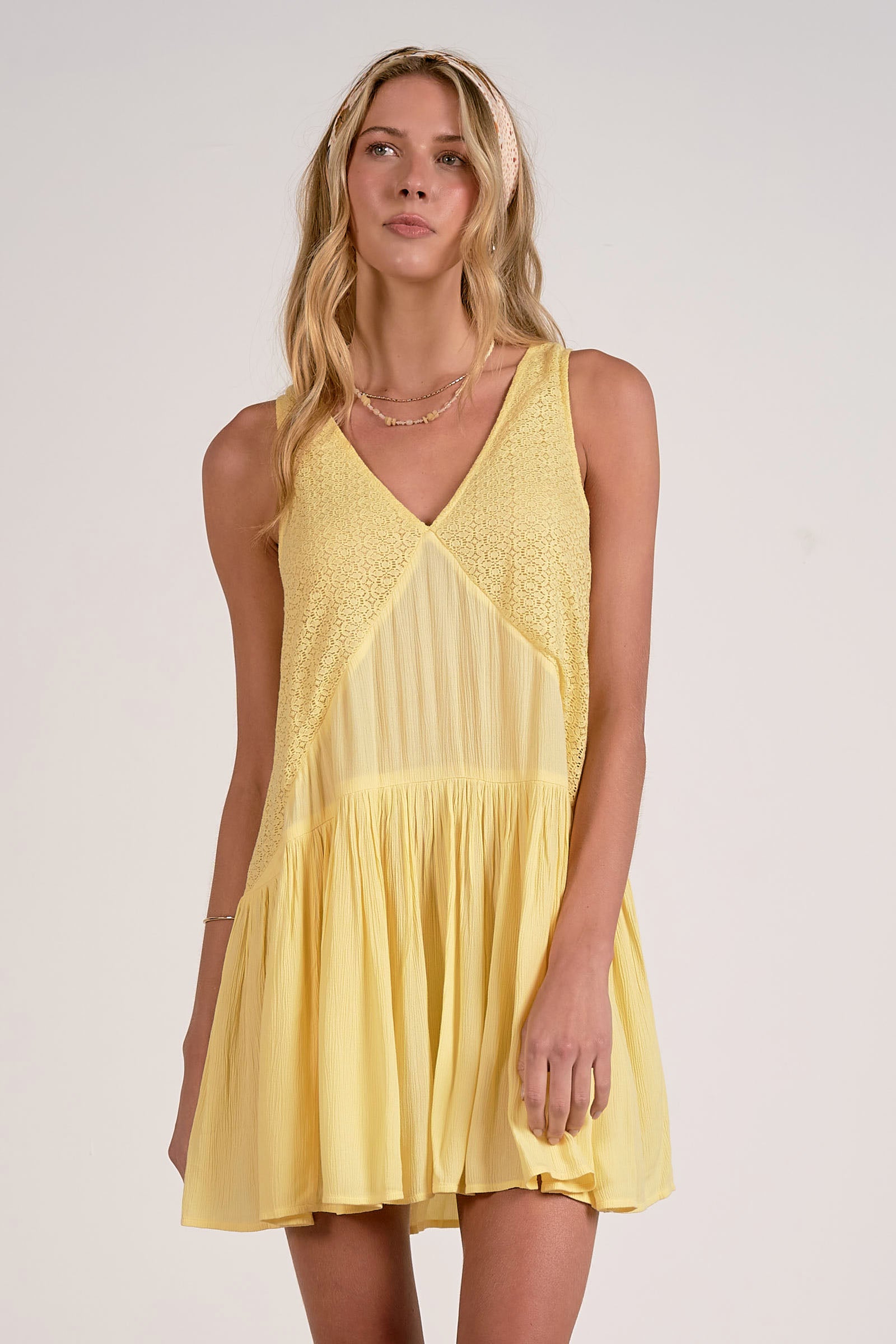 Elan V-Neck Tank Mini Dress by Sierra Deene