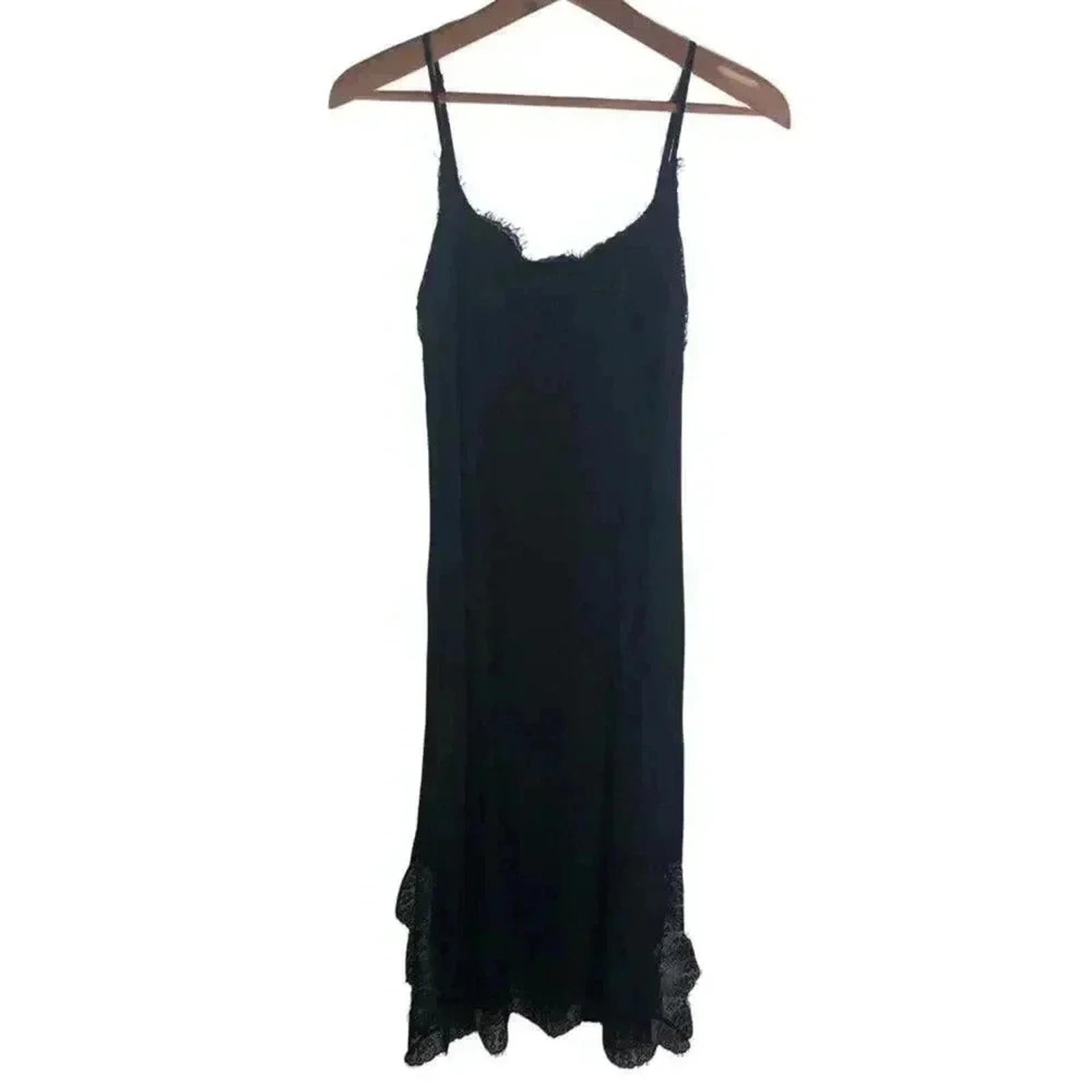 Bardot Black Shift Slip Midi Dress Lace Women's Size 6 by Hot Girl Secondhand
