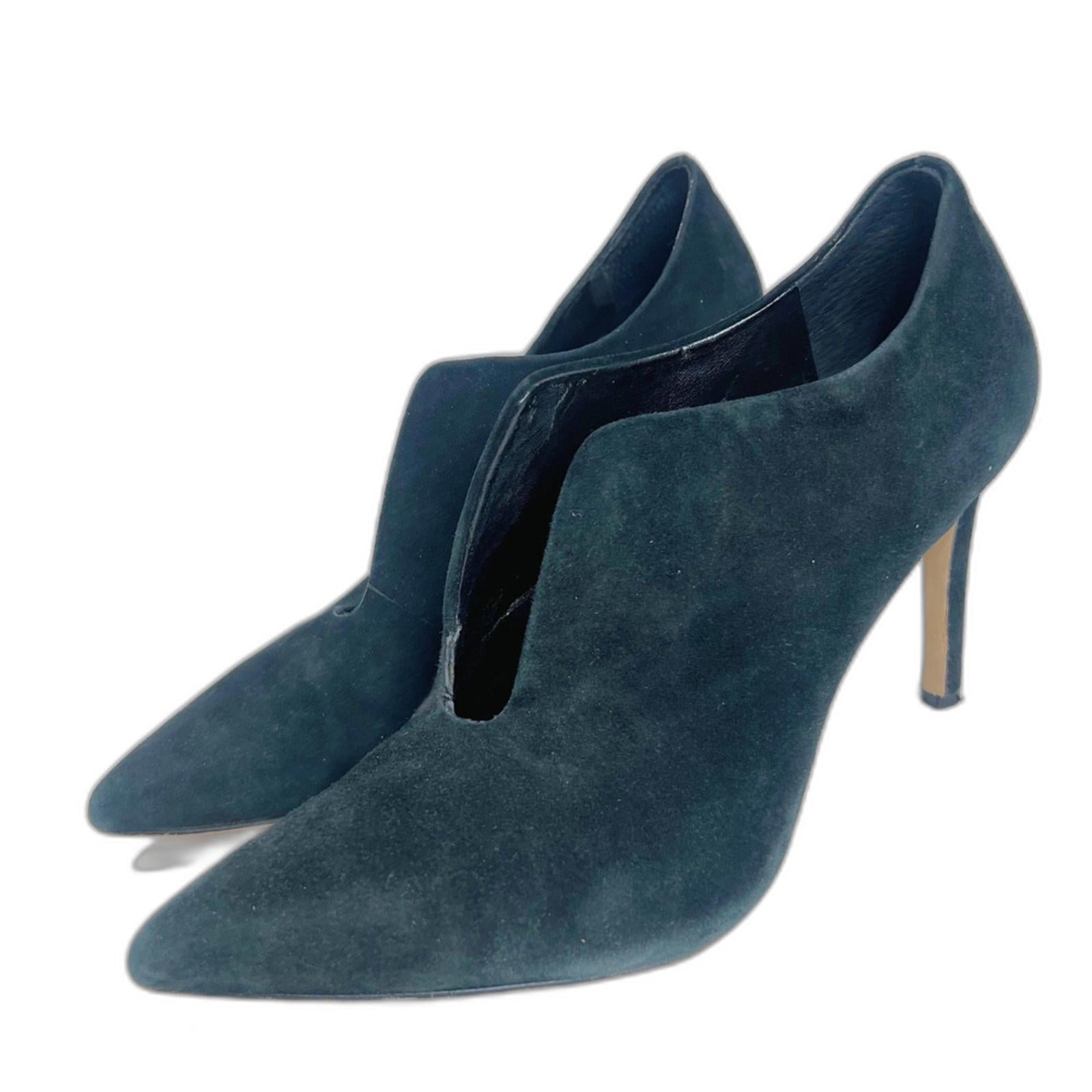 Vince Camuto Metseya Black Suede Bootie Heel Pump Split Vamp Women's S by Hot Girl Secondhand