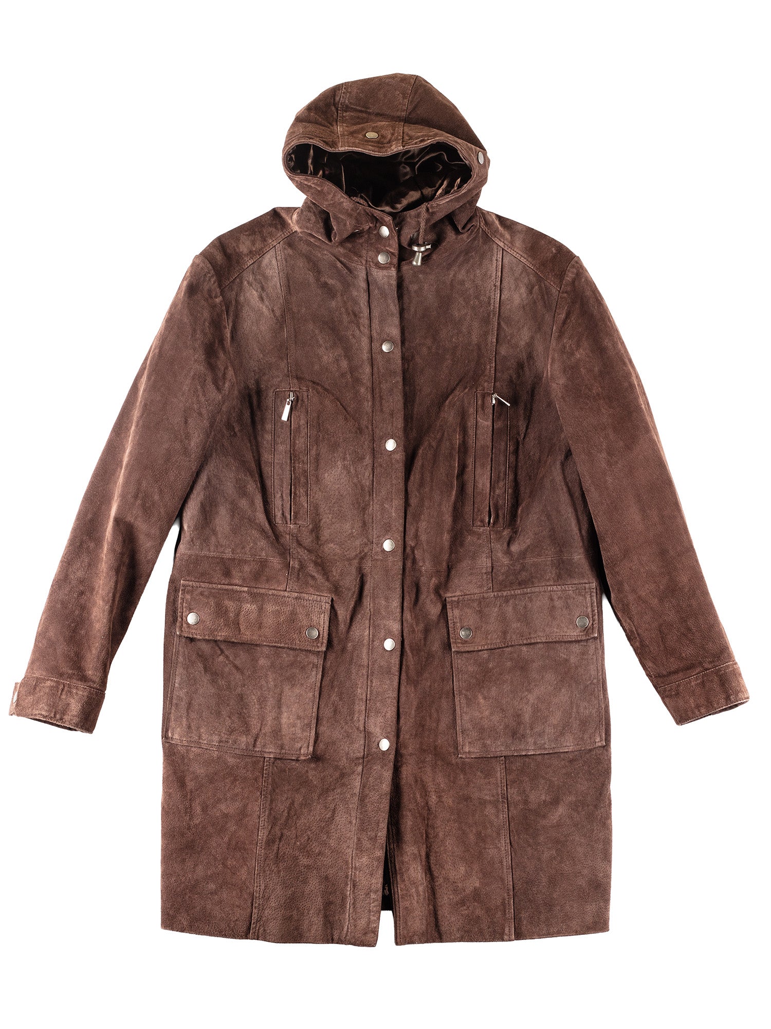 Vintage 00's Women Suede Coat in Brown by Northern Grip