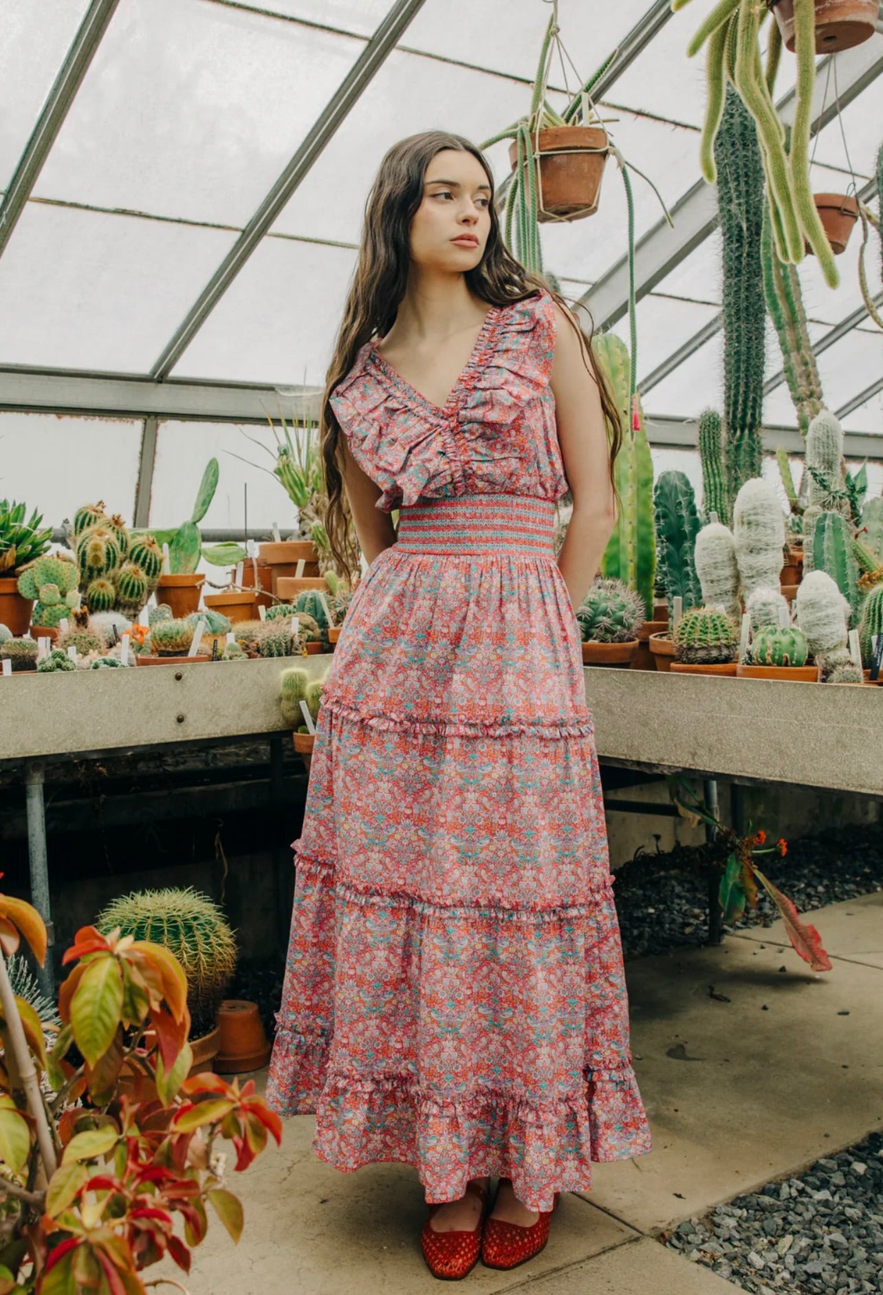 Azalea Midi Dress in Strawberry Thief Liberty Print by Sierra Deene