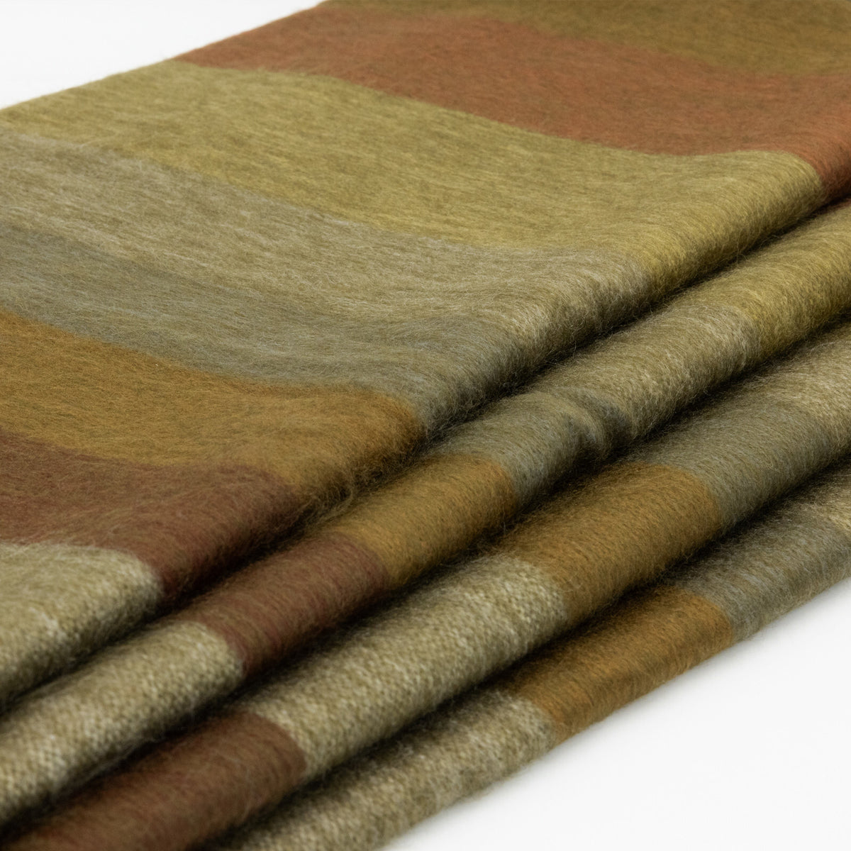 Palopamba Alpaca Wool Throw – Toffee Stripe Design by ECUALAMA