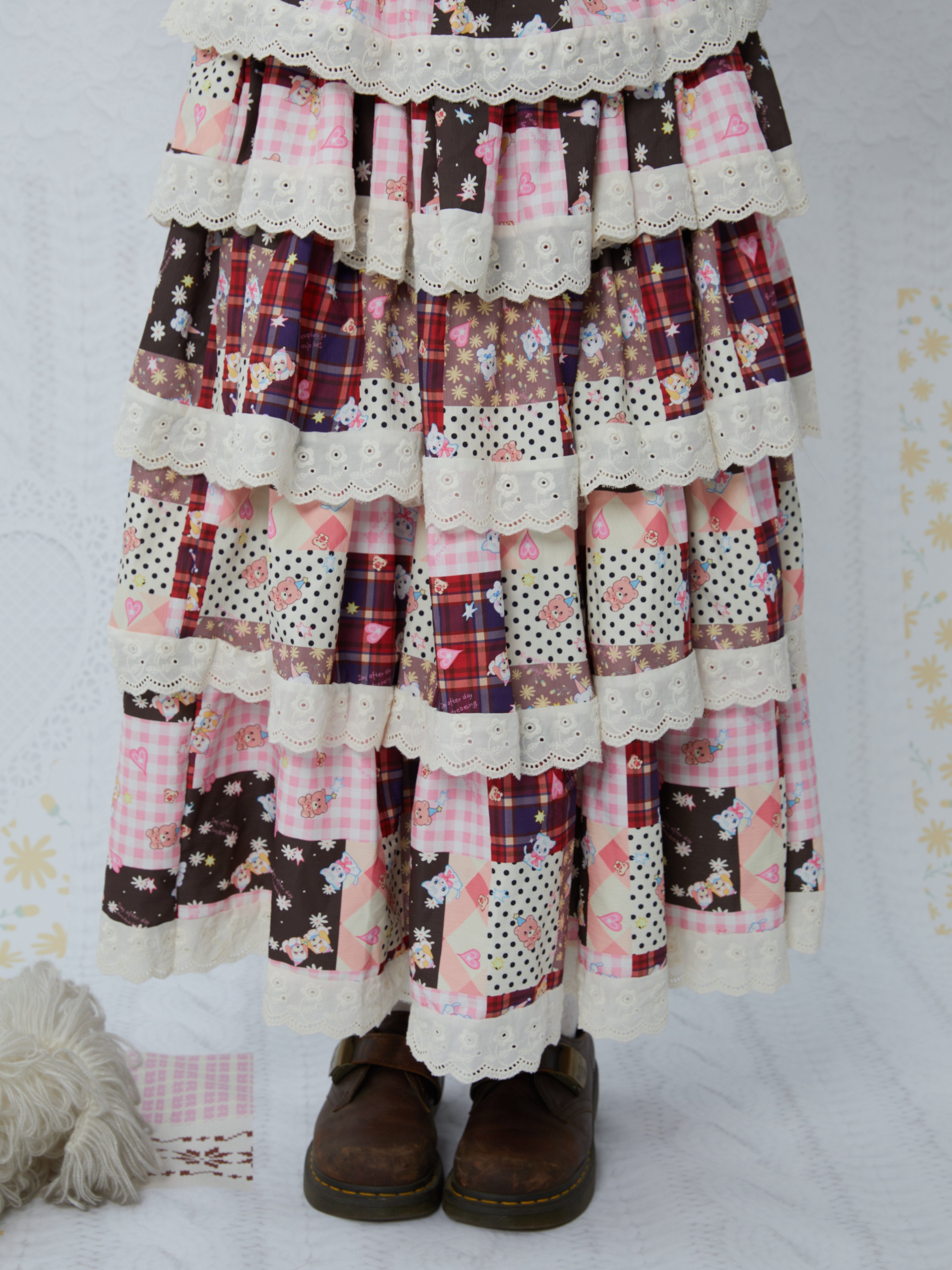 Kawaii Lace Tiered Skirt - KaiXin hostel by Land Decora