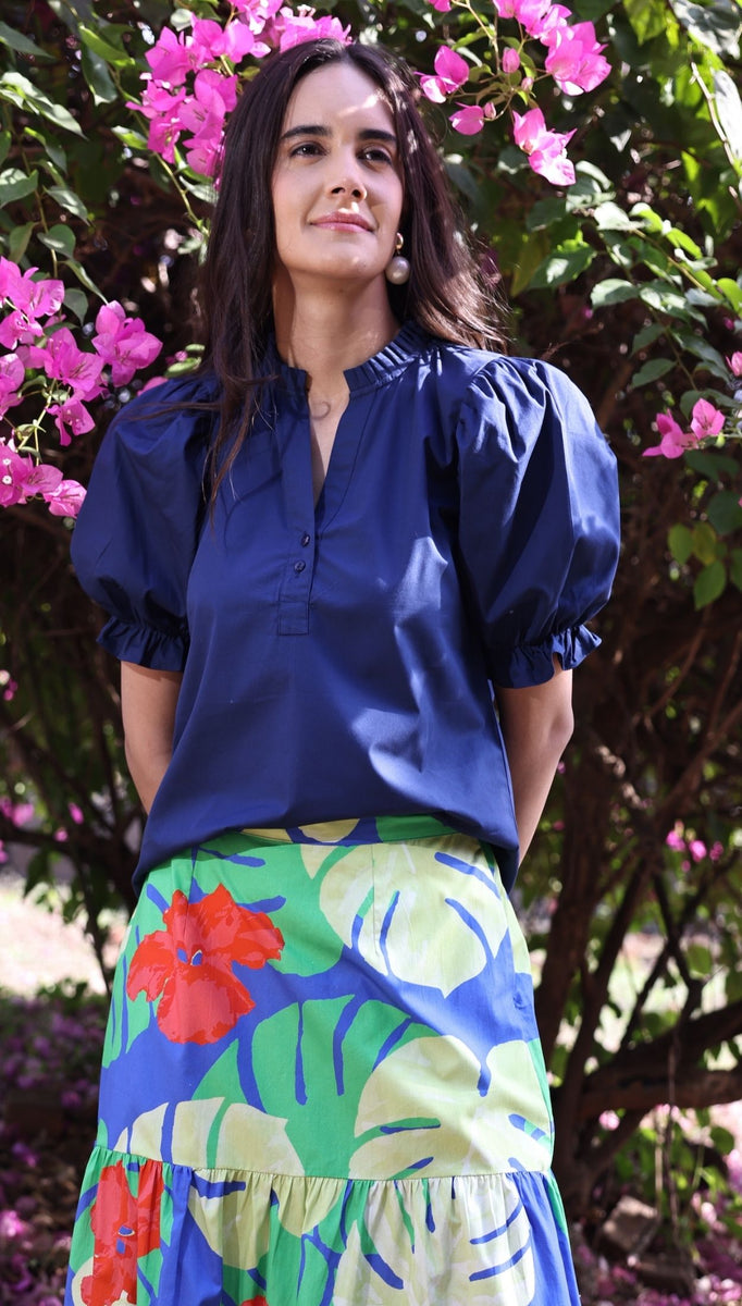 NAVY ISLA Top by Maude Vivante